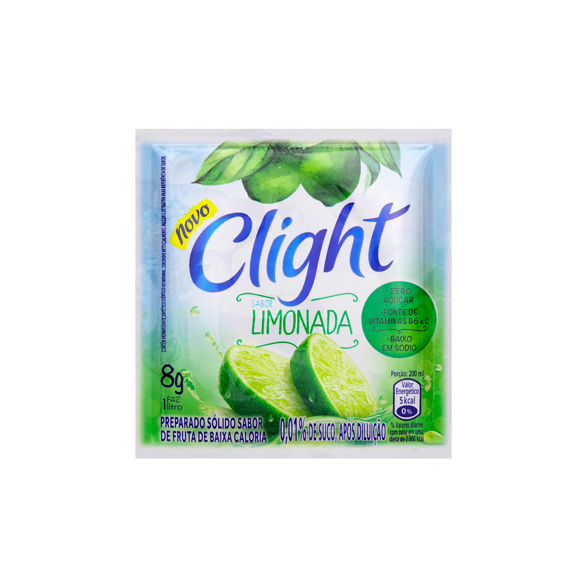 Refresco em Pó Limonada Zero Açúcar Clight 8g