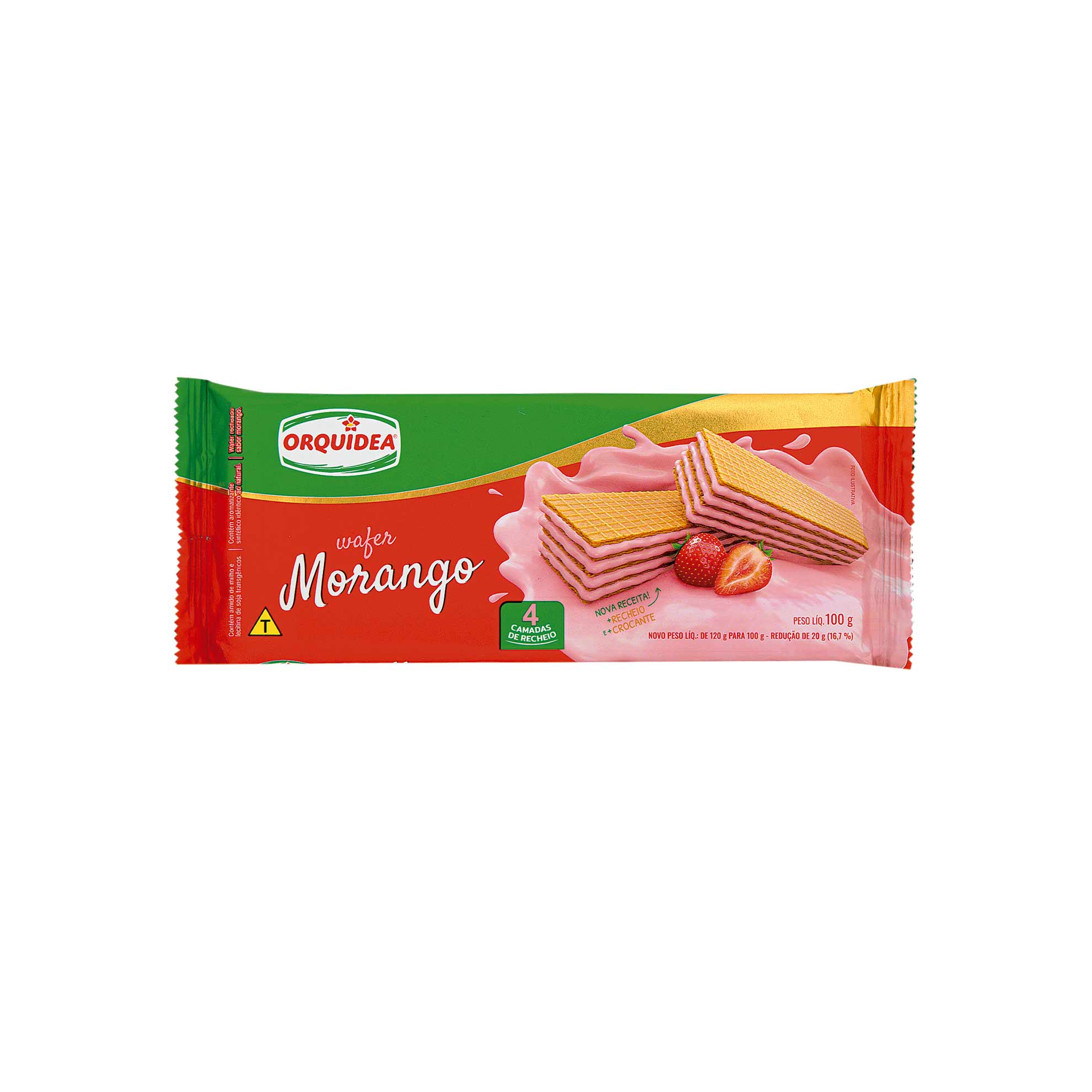 Wafer de Morango Orquídea 100g