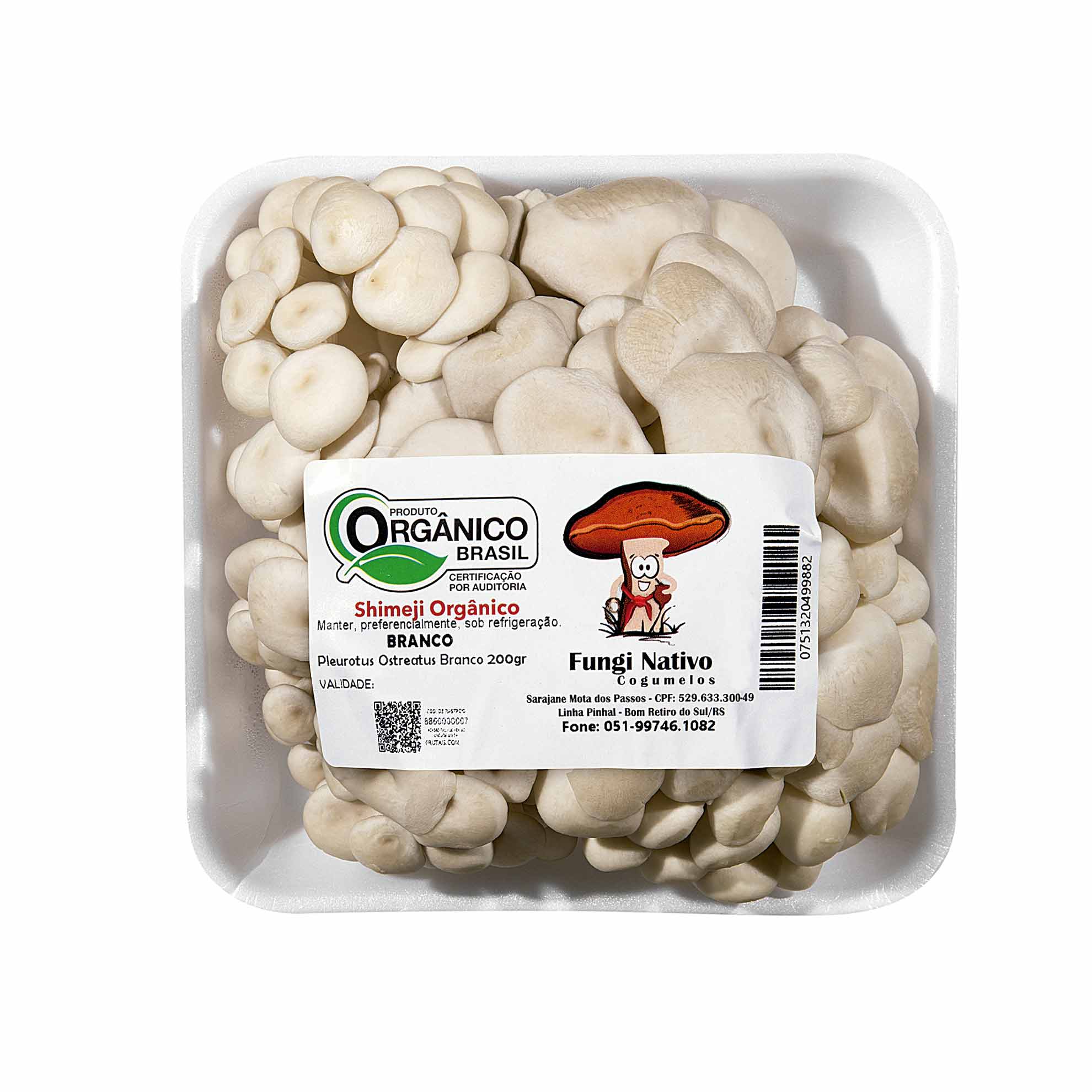 Cogumelo Shimeji Branco Orgânico 200g