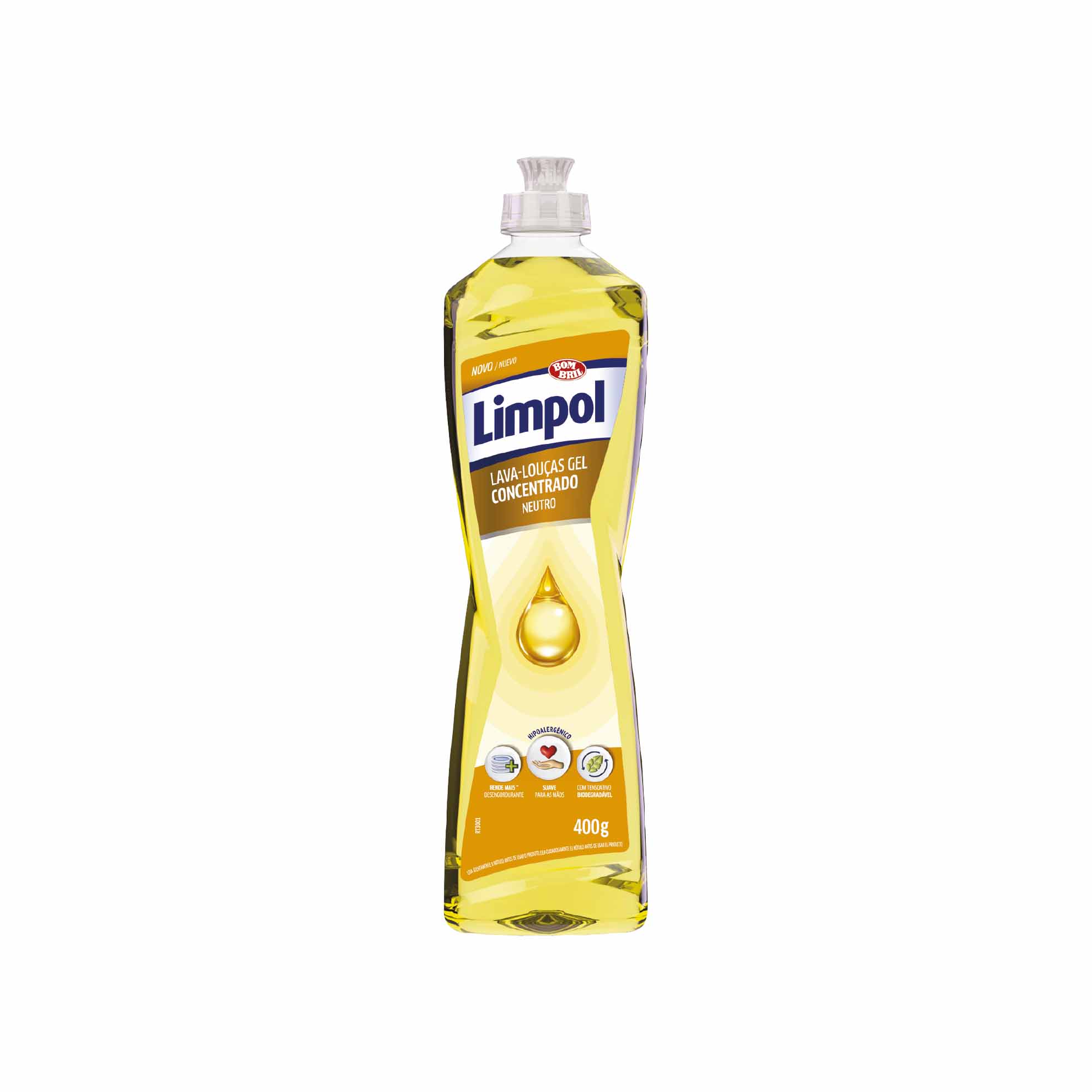 Detergente Gel Concentrado Limpol Neutro 400g