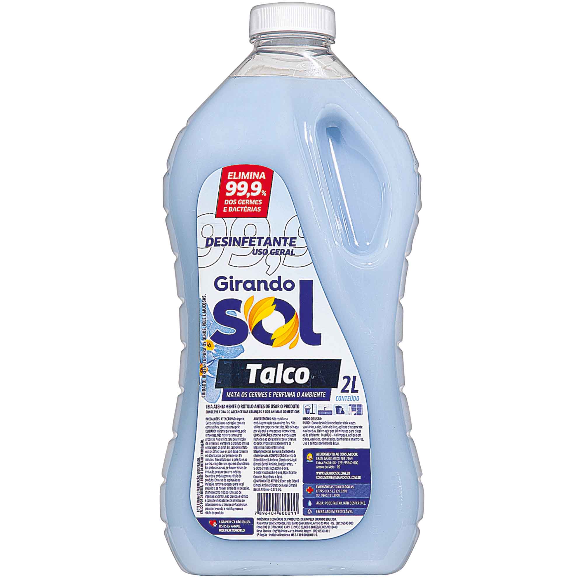 Desinfetante Girando Sol Talco 2 Litros