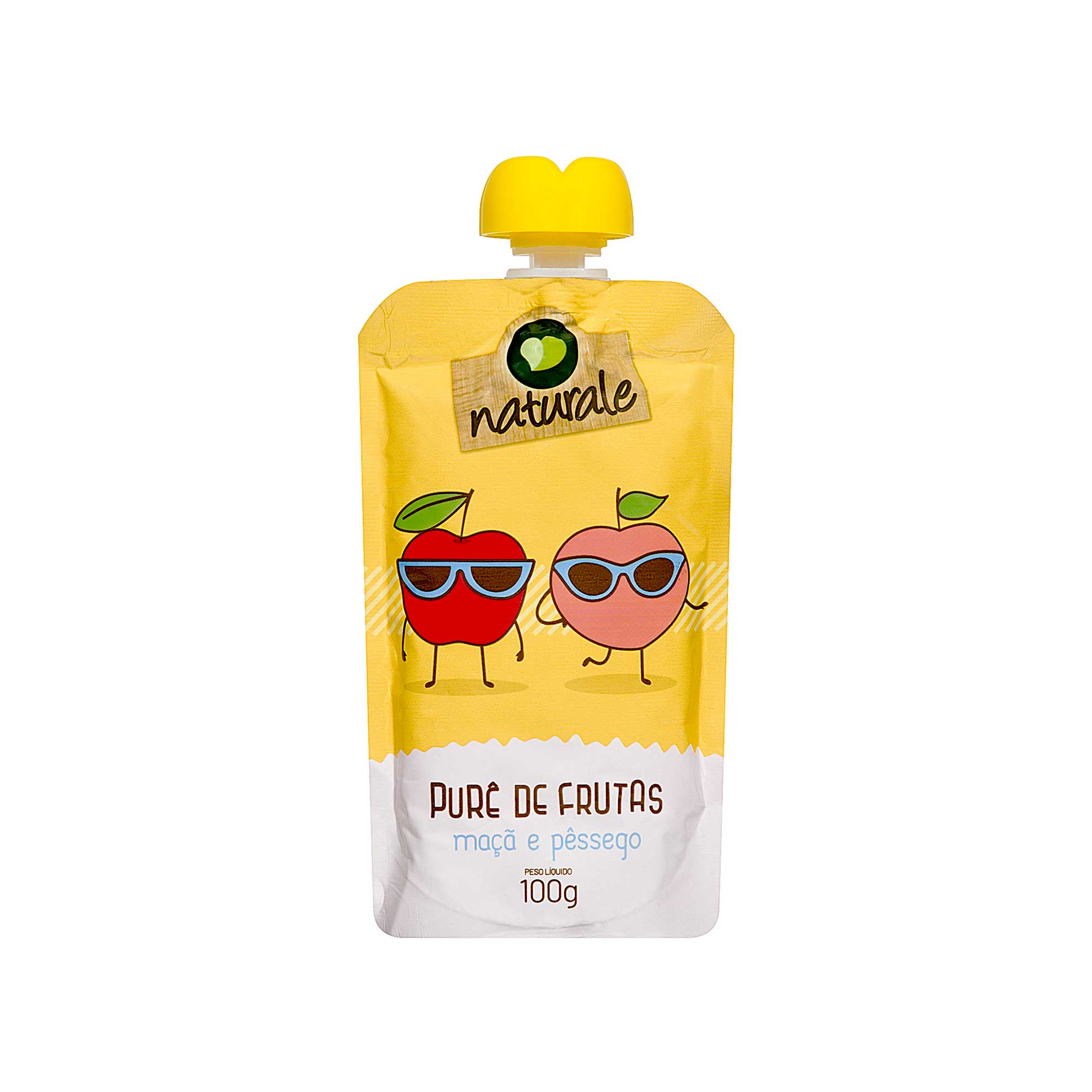 Purê de Frutas Maçã e Pêssego Naturale 100g