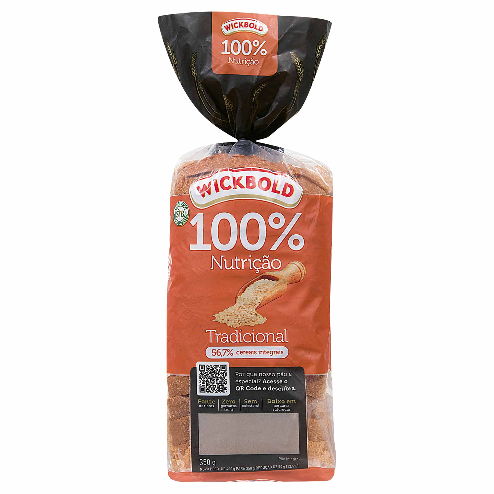 Pão de Forma 100% Nutrição Tradicional Wickbold 350g