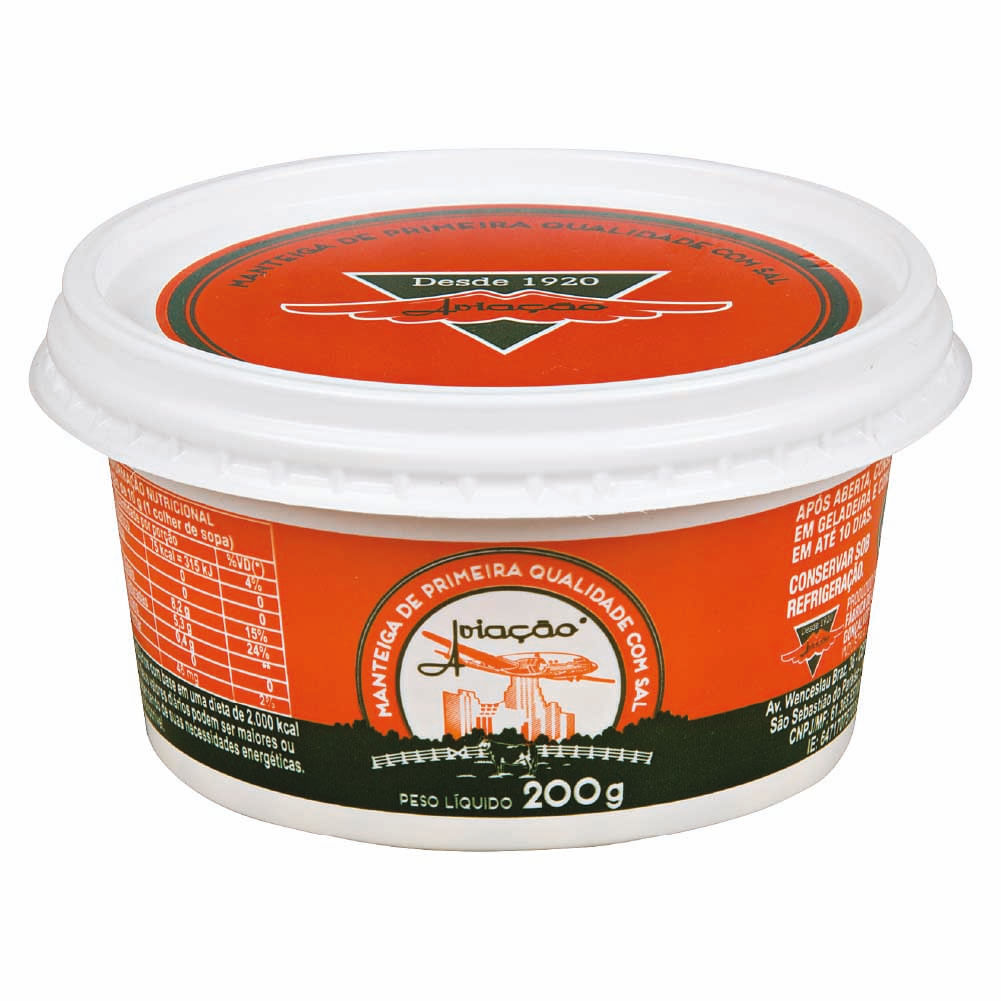 Manteiga com Sal Aviação Pote 200g