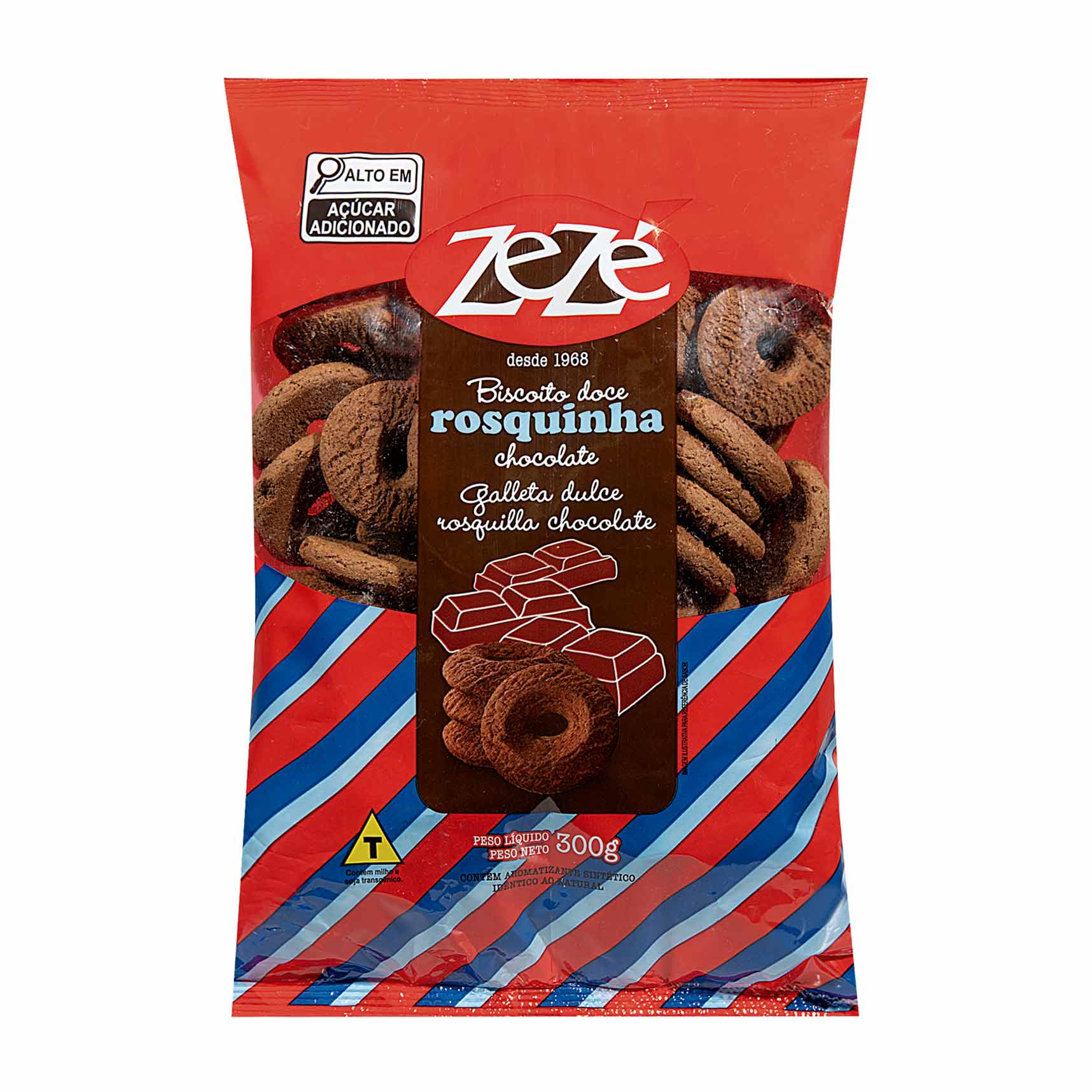 Biscoito Rosquinhas Chocolate Zezé 300g
