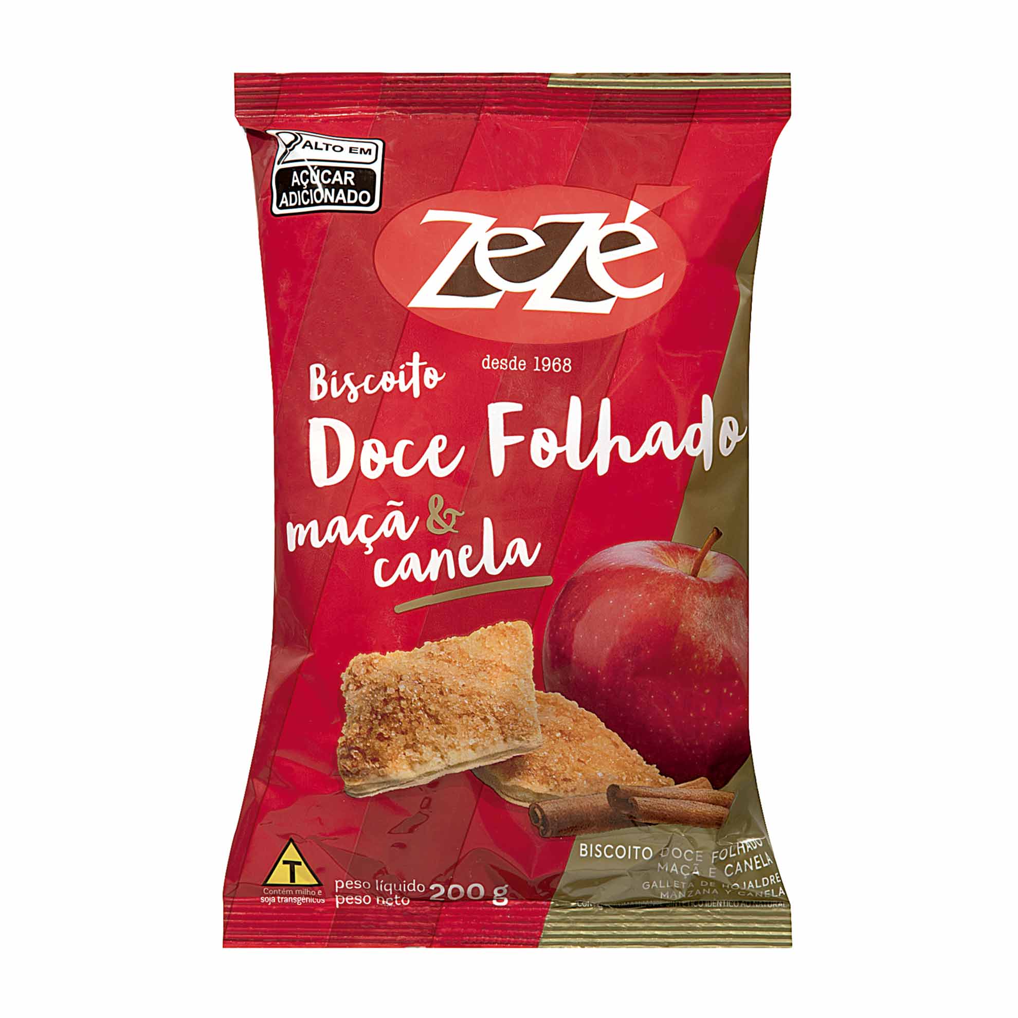 Biscoito Folhado Doce Maça & Canela Zezé 200g