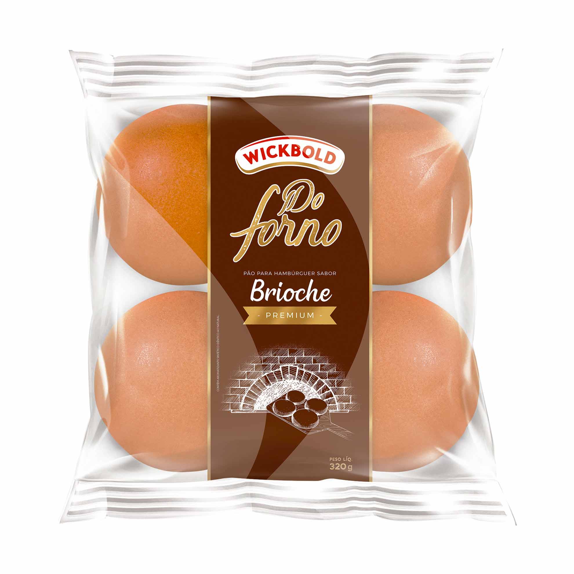 Pão para Hambúrguer Brioche Premium Do Forno Wickbold 320g