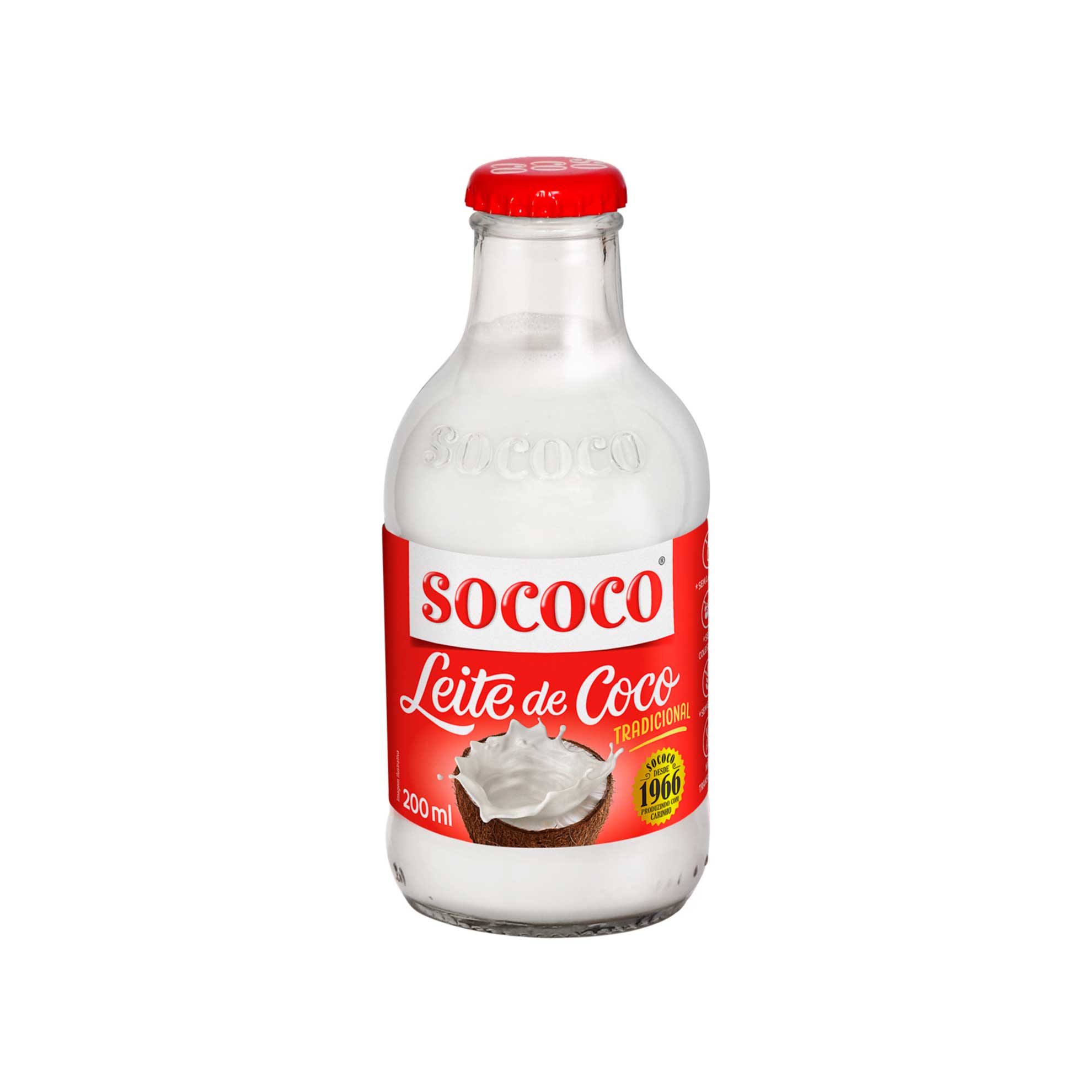 Leite de Coco Tradicional Sococo Garrafa 200ml