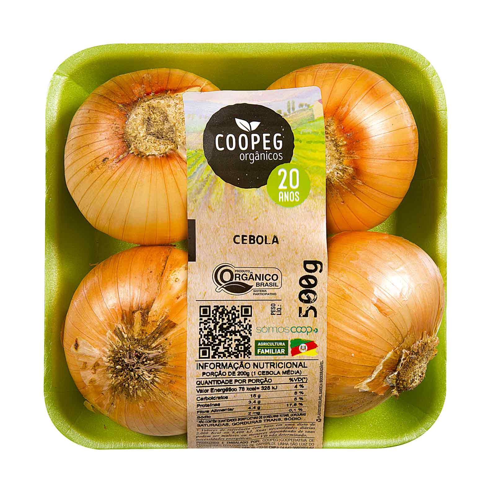 Cebola-branca Orgânica 500g