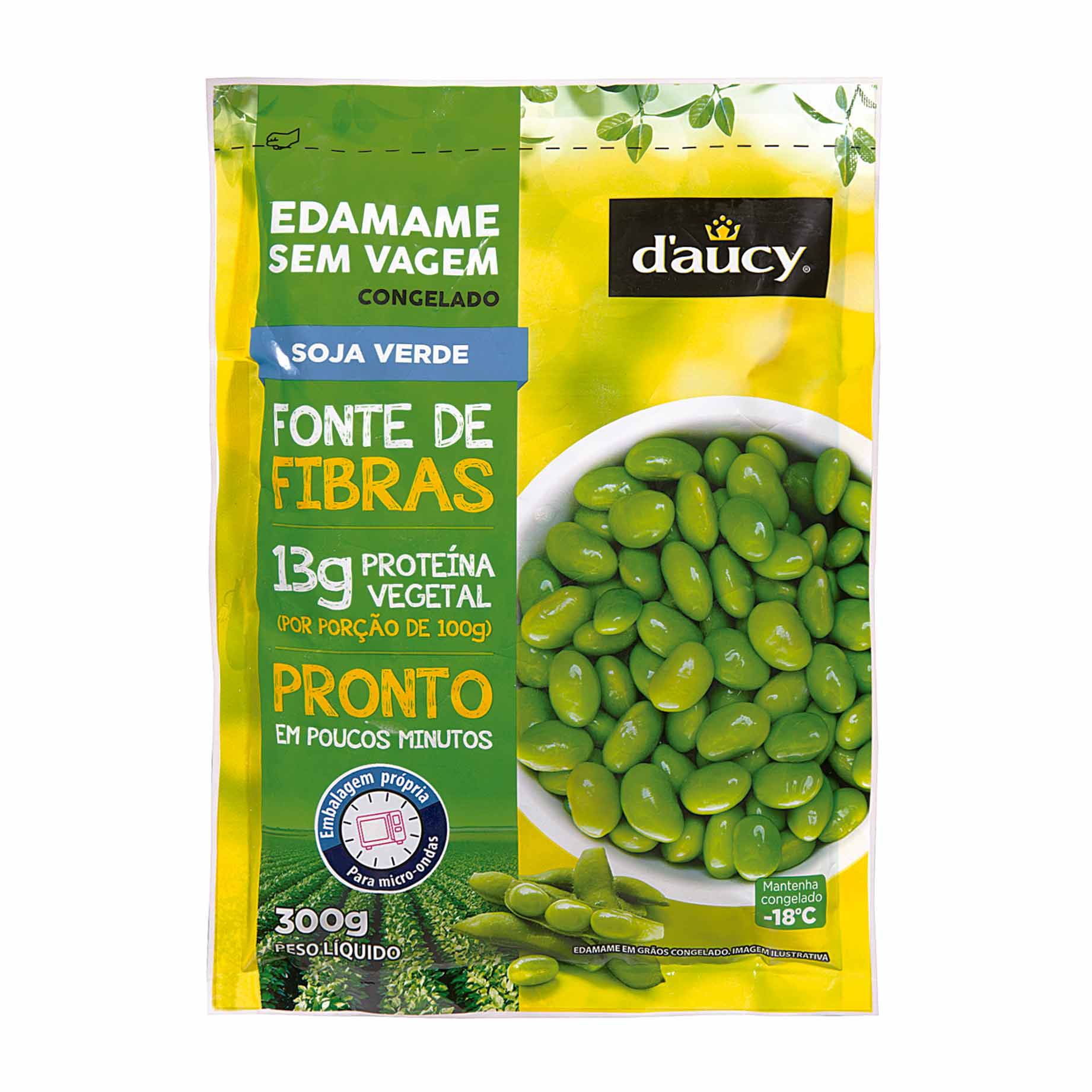 Edamame sem Vagem Congelado D'aucy 300g