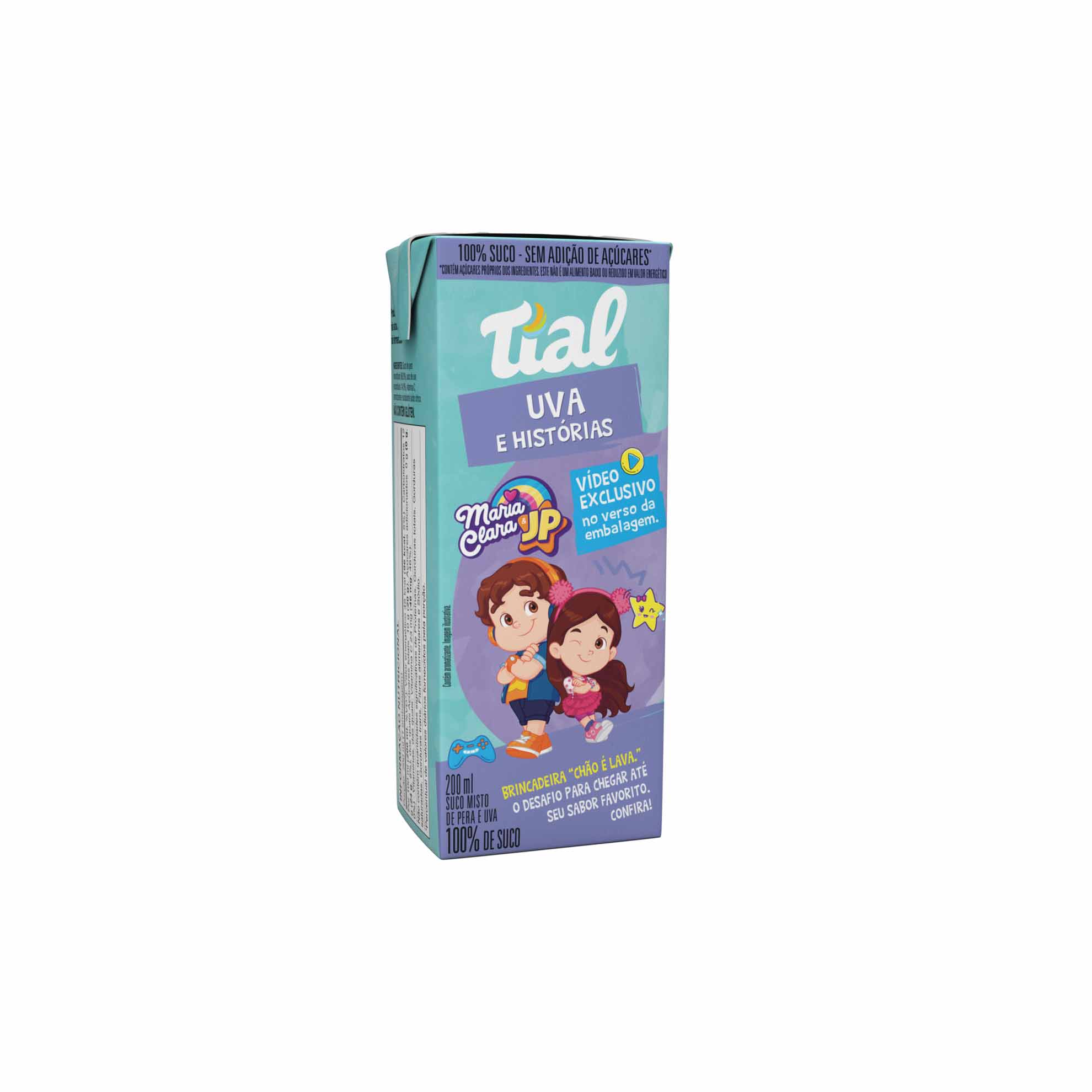 Suco Misto de Pera e Uva sem Adição de Açúcar Maria Clara & JP 100% Suco Tial 200ml