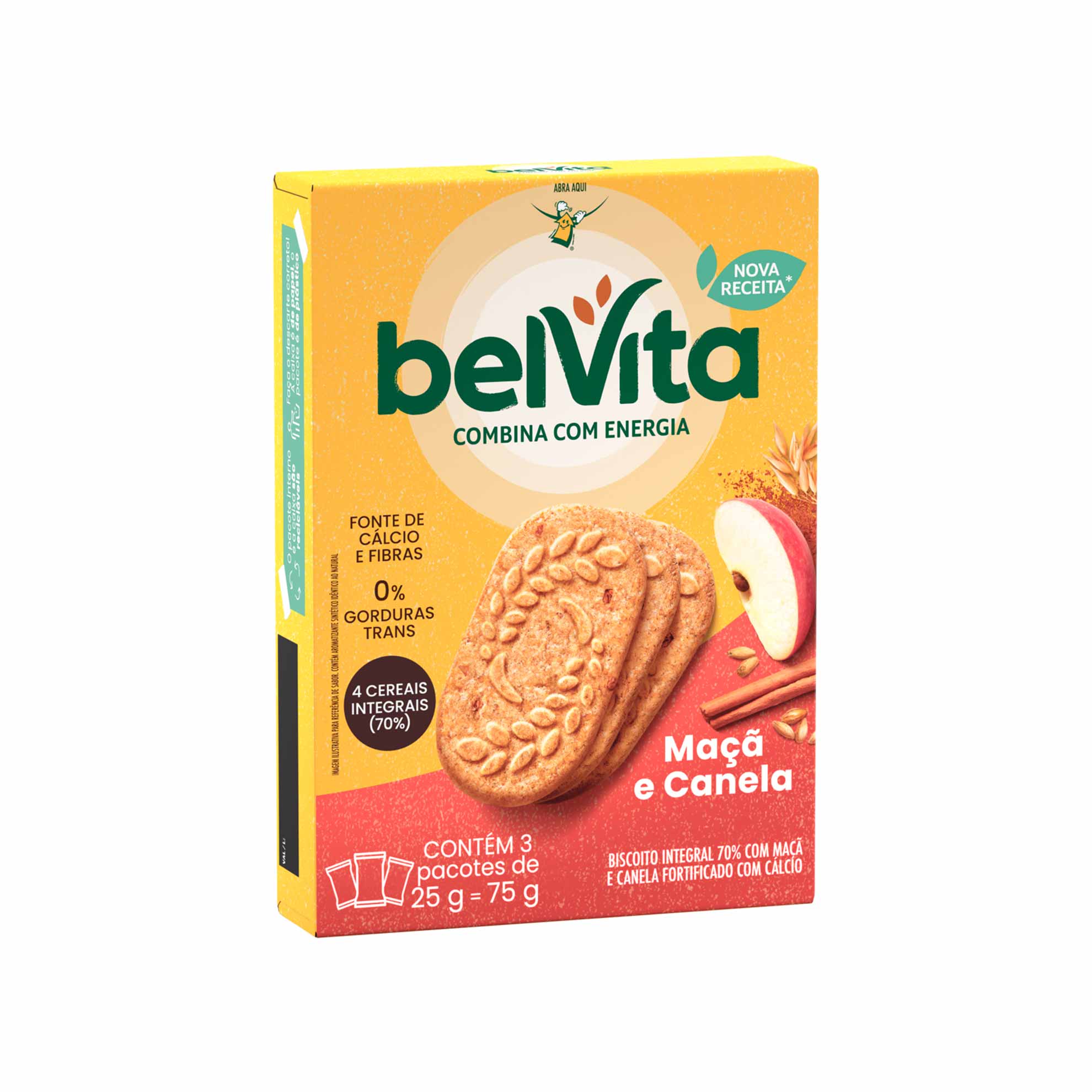Biscoito Maçã e Canela belVita 75g