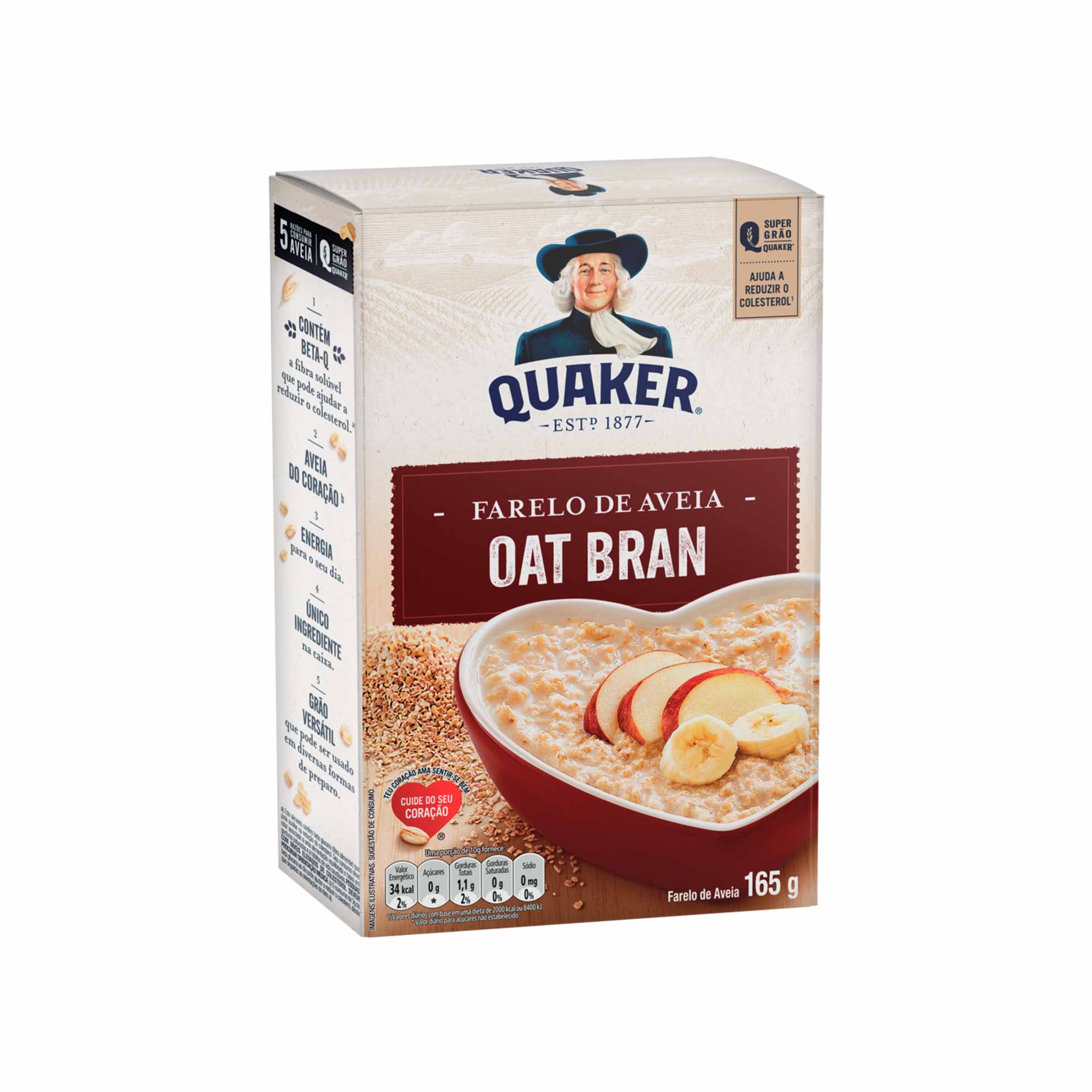 Farelo de Aveia Oat Bran Quaker 165g