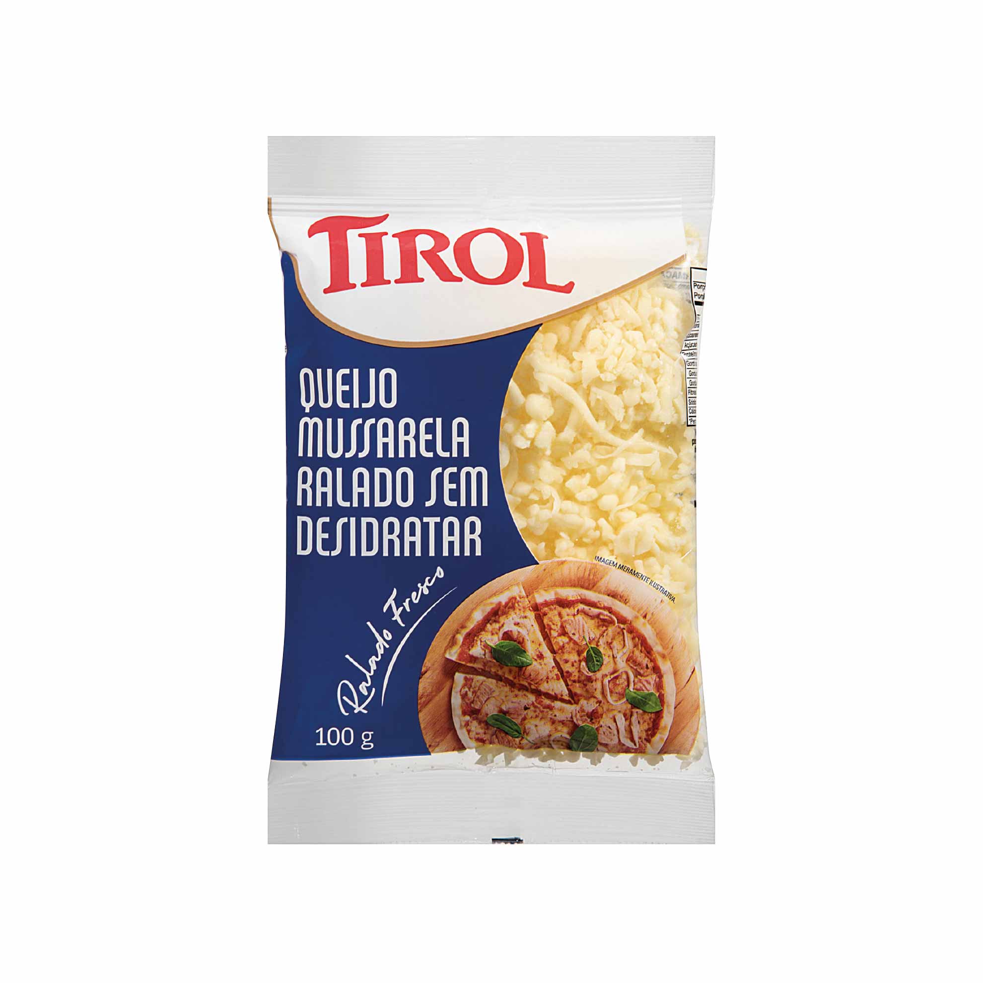 Queijo Mussarela Ralado Fresco Tirol 100g