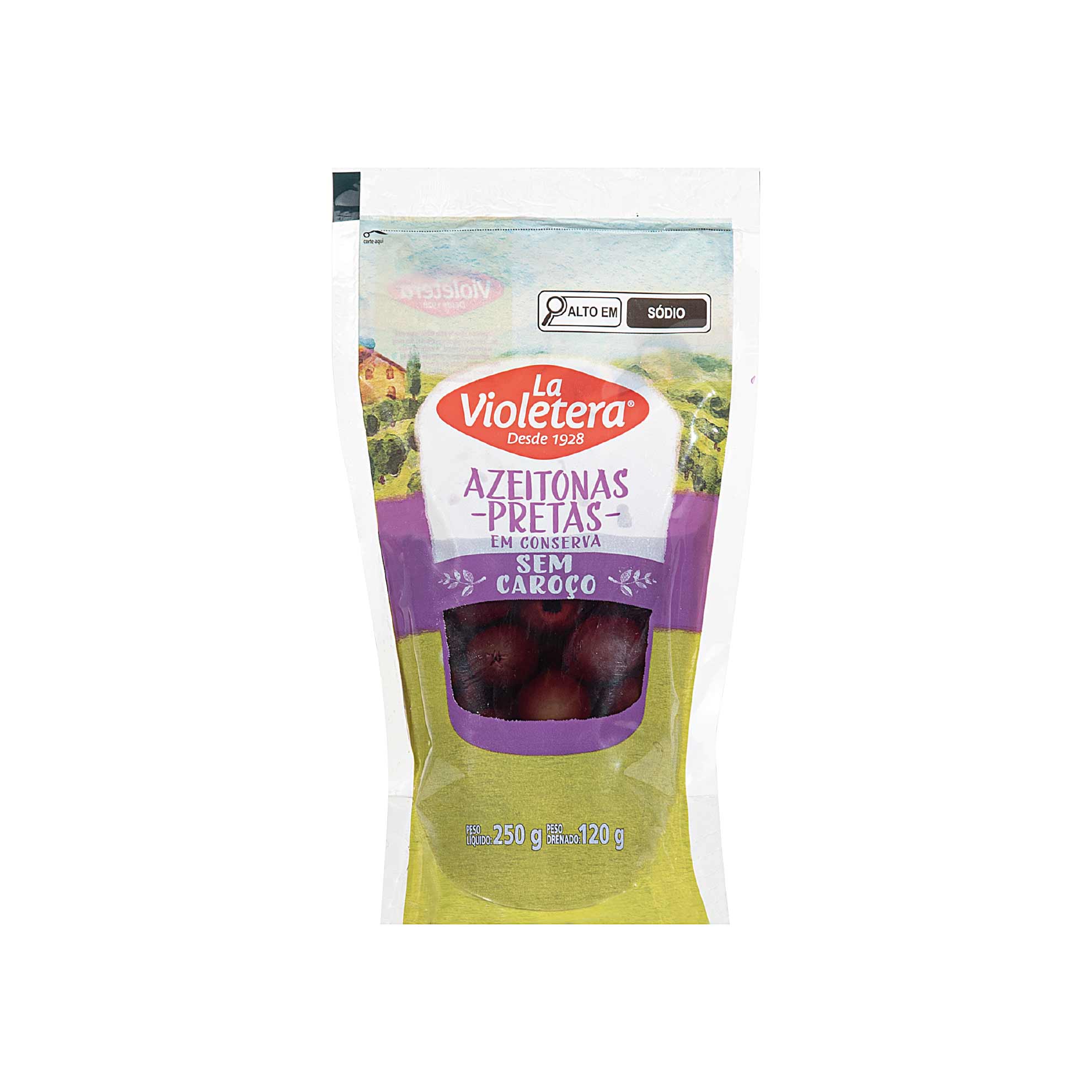 Azeitona Preta sem Caroço La Violetera 120g