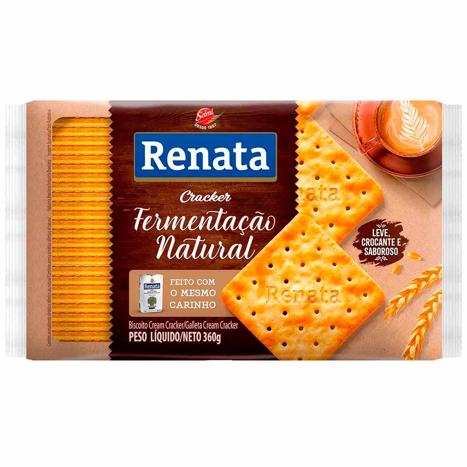 Biscoito Cream Cracker Fermentação Natural Renata 360g