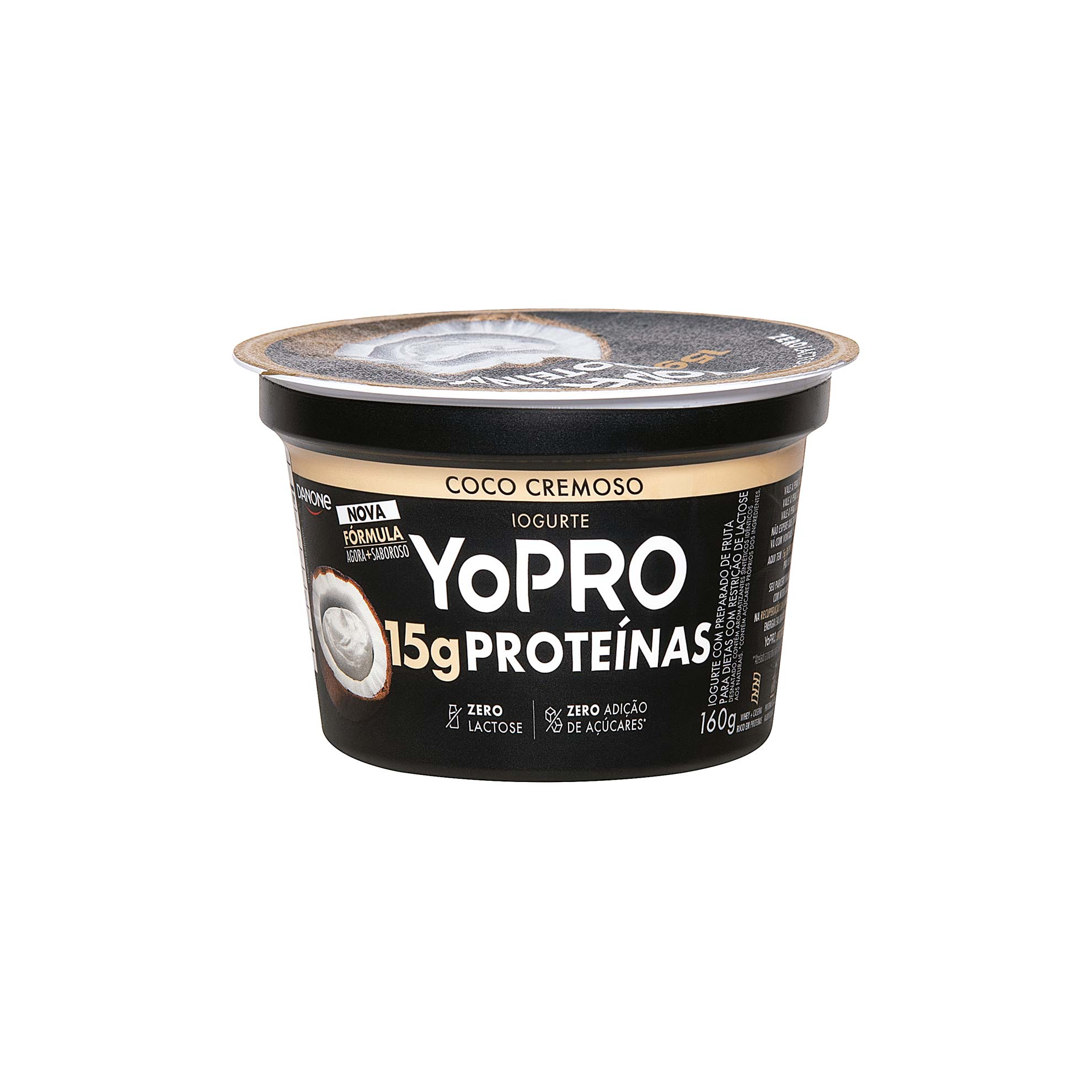 Iogurte de Coco Zero Lactose 15g Proteínas YoPRO Danone 160g