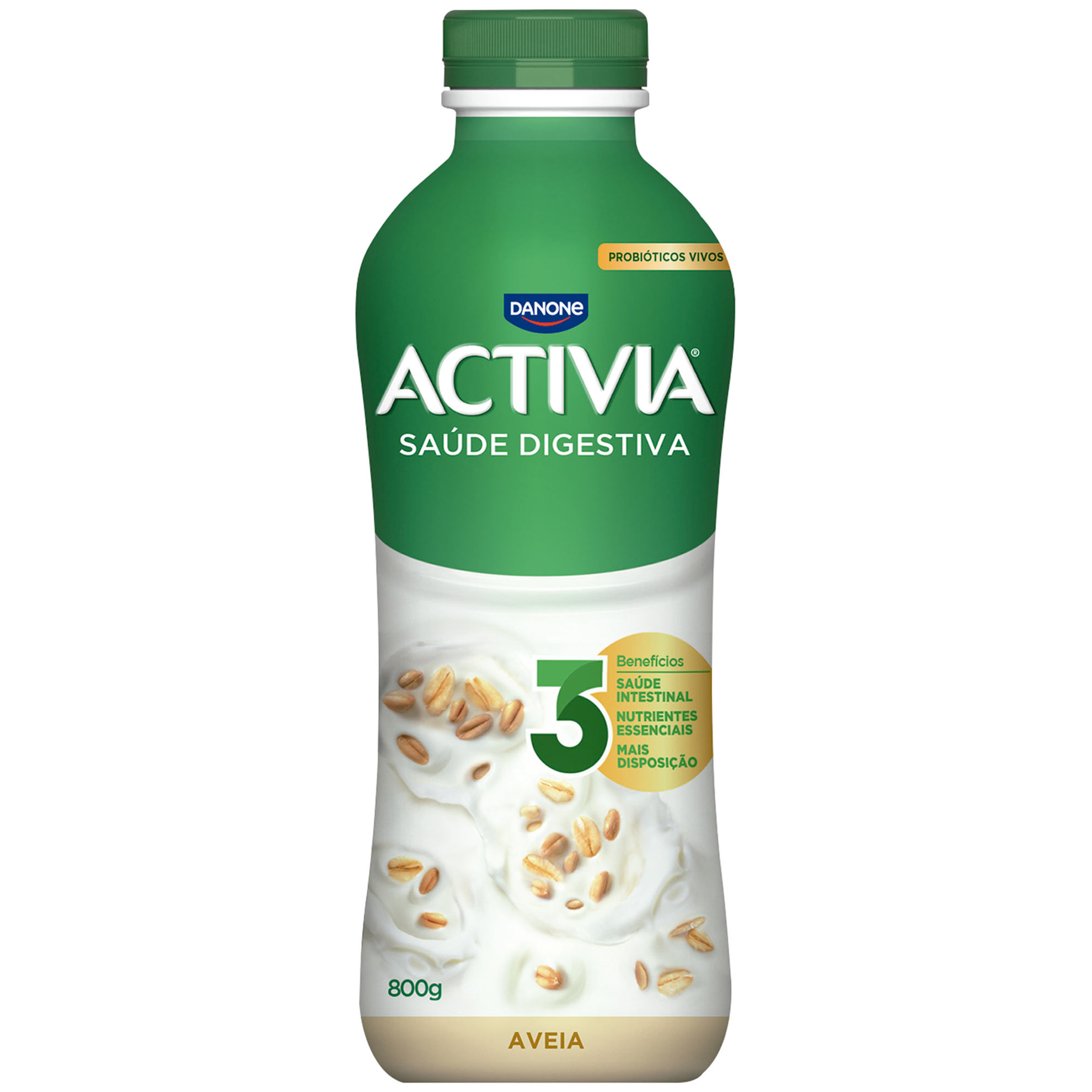 Leite Fermentado Aveia Probióticos Vivos Activia Danone 800g