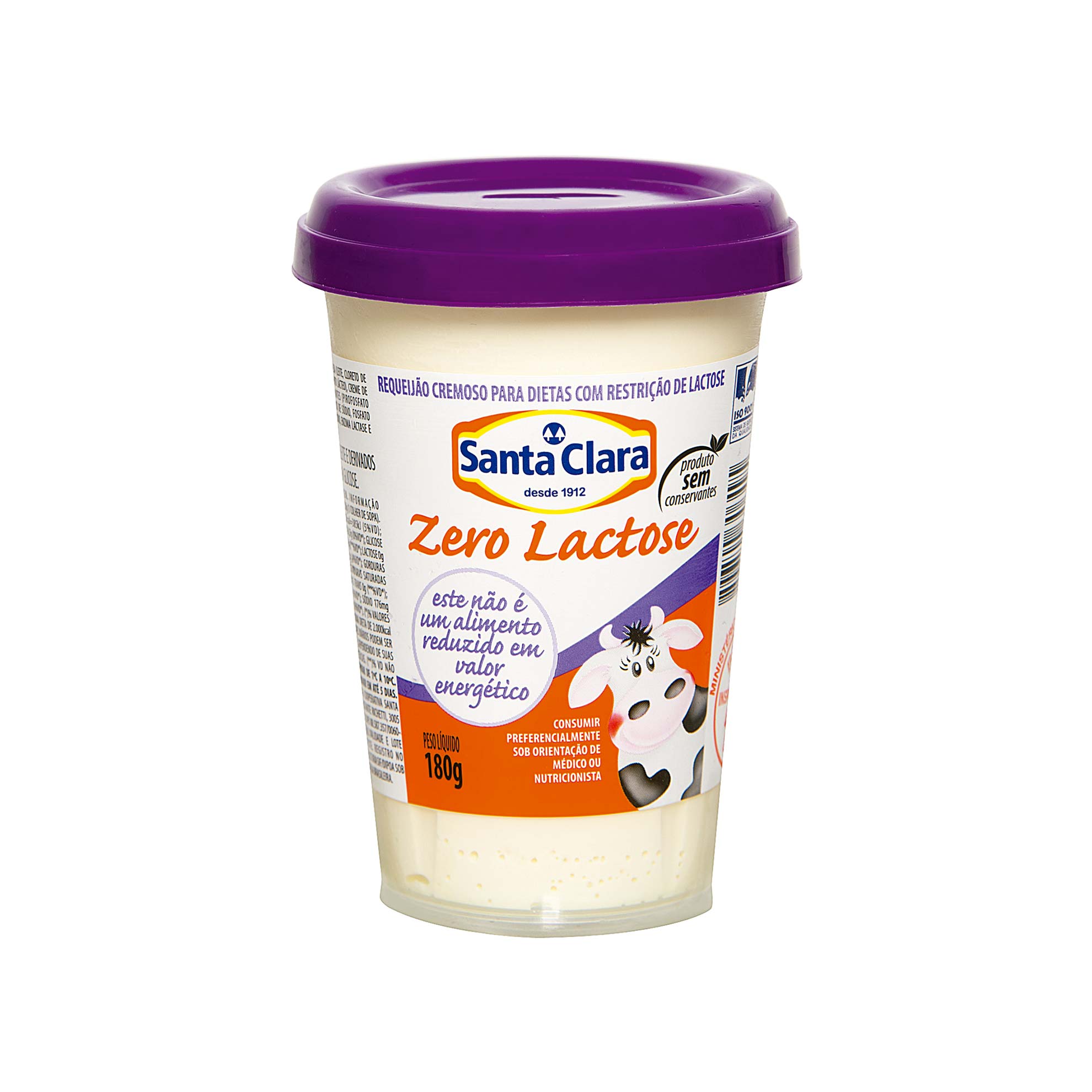 Requeijão Cremoso Zero Lactose Santa Clara 180g