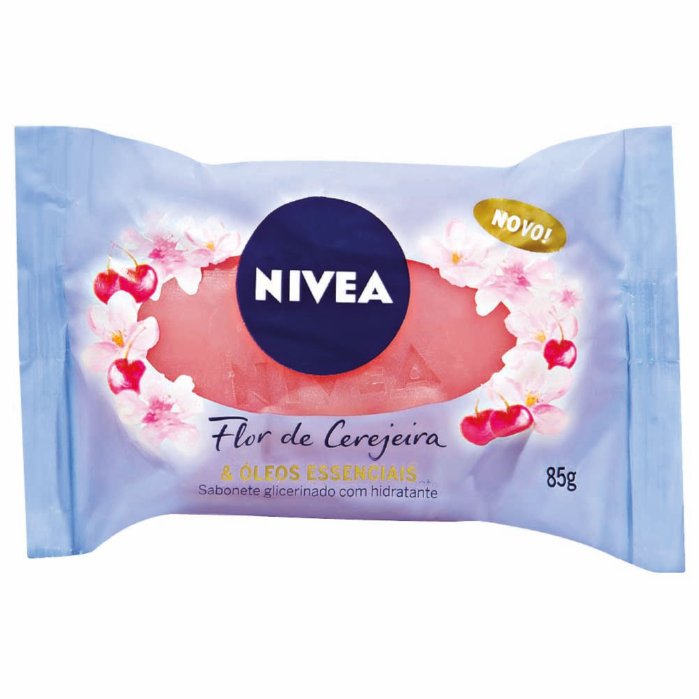 Sabonete Glicerinado em Barra Nivea Flor de Cerejeira e Óleos Essenciais 85g