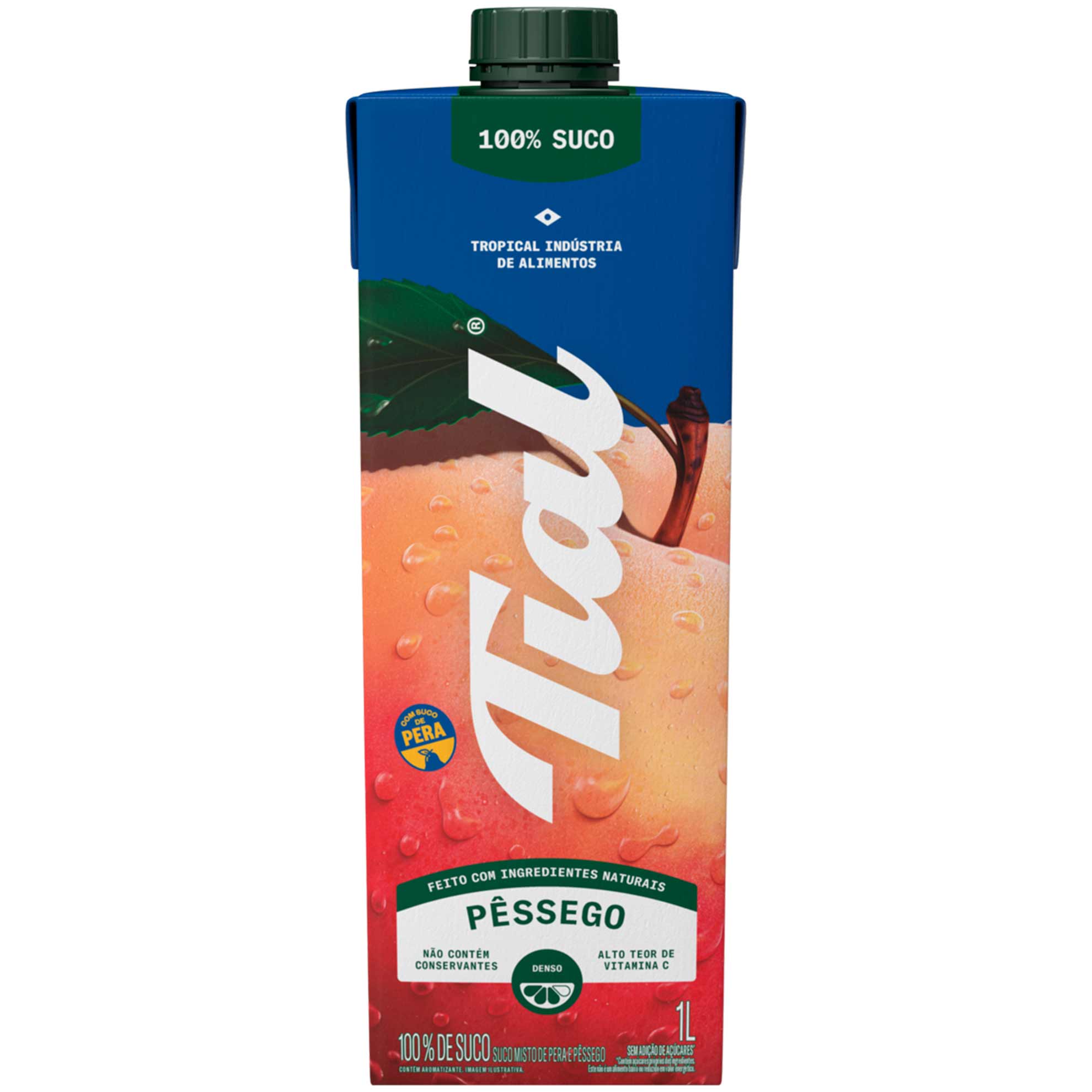 Suco de Pêssego e Pera sem Adição de Açúcar 100% Suco Tial 1 Litro