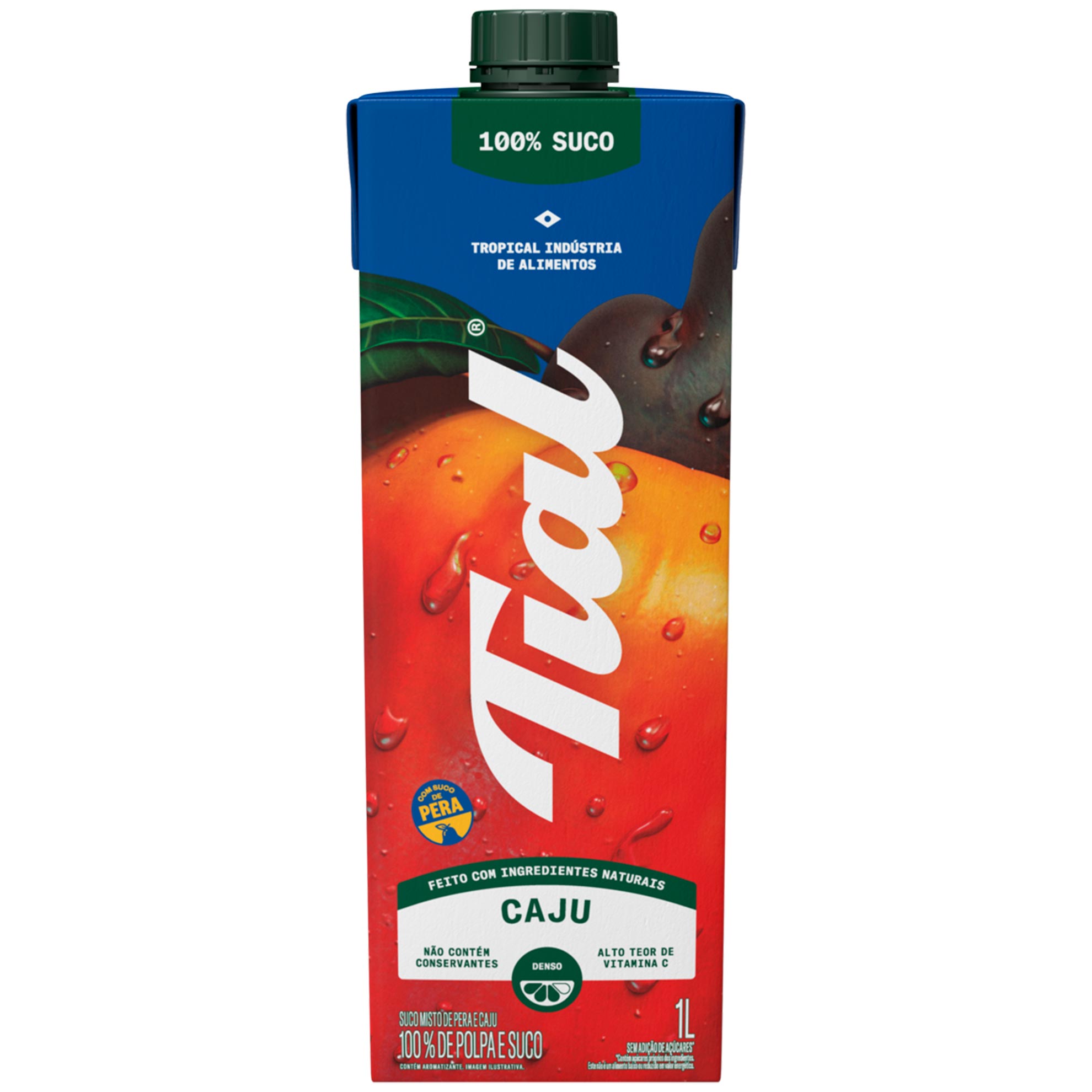 Suco de Caju e Pera sem Adição de Açúcar 100% Suco Tial 1 Litro