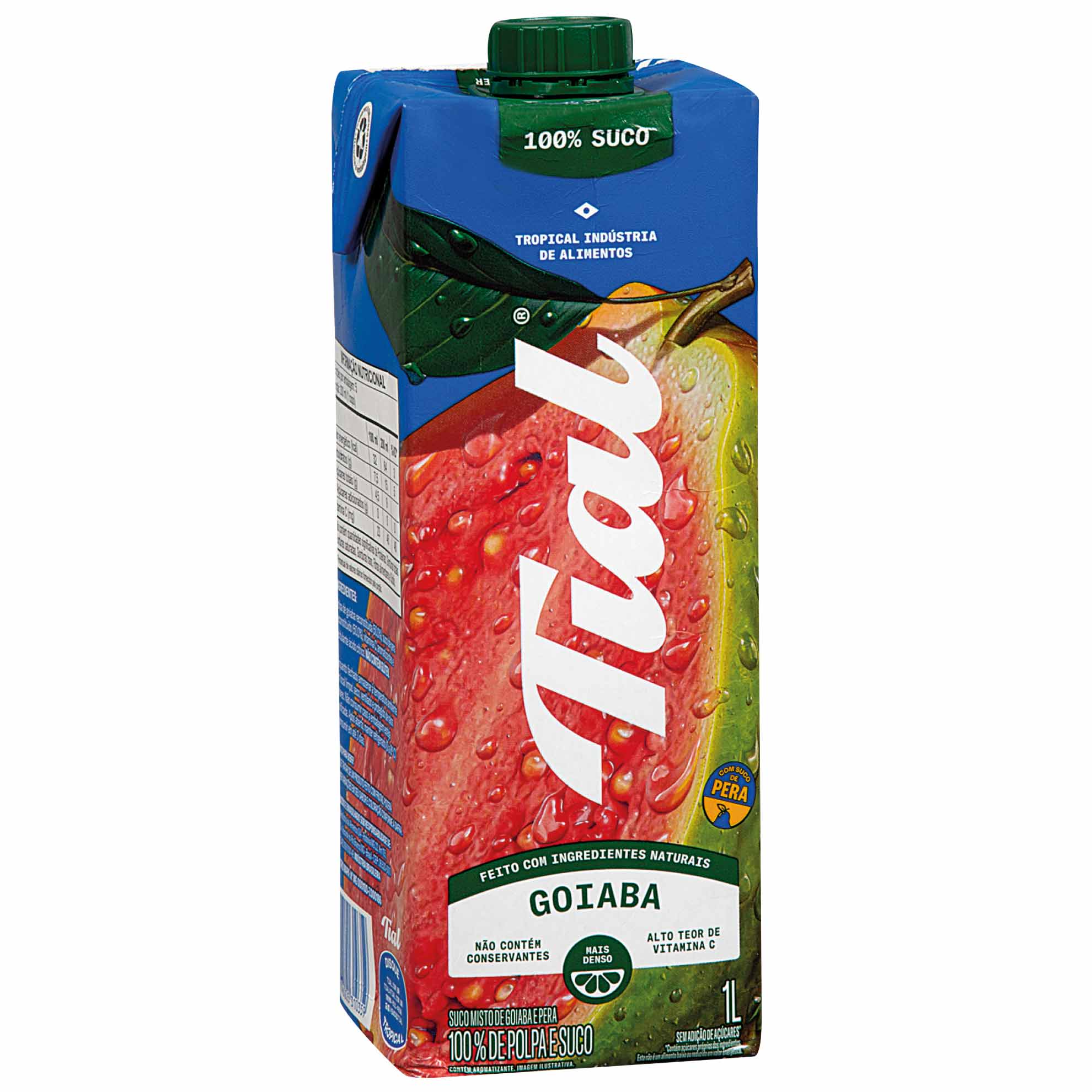 Suco de Goiaba e Pera sem Adição de Açúcar 100% Suco Tial 1 Litro