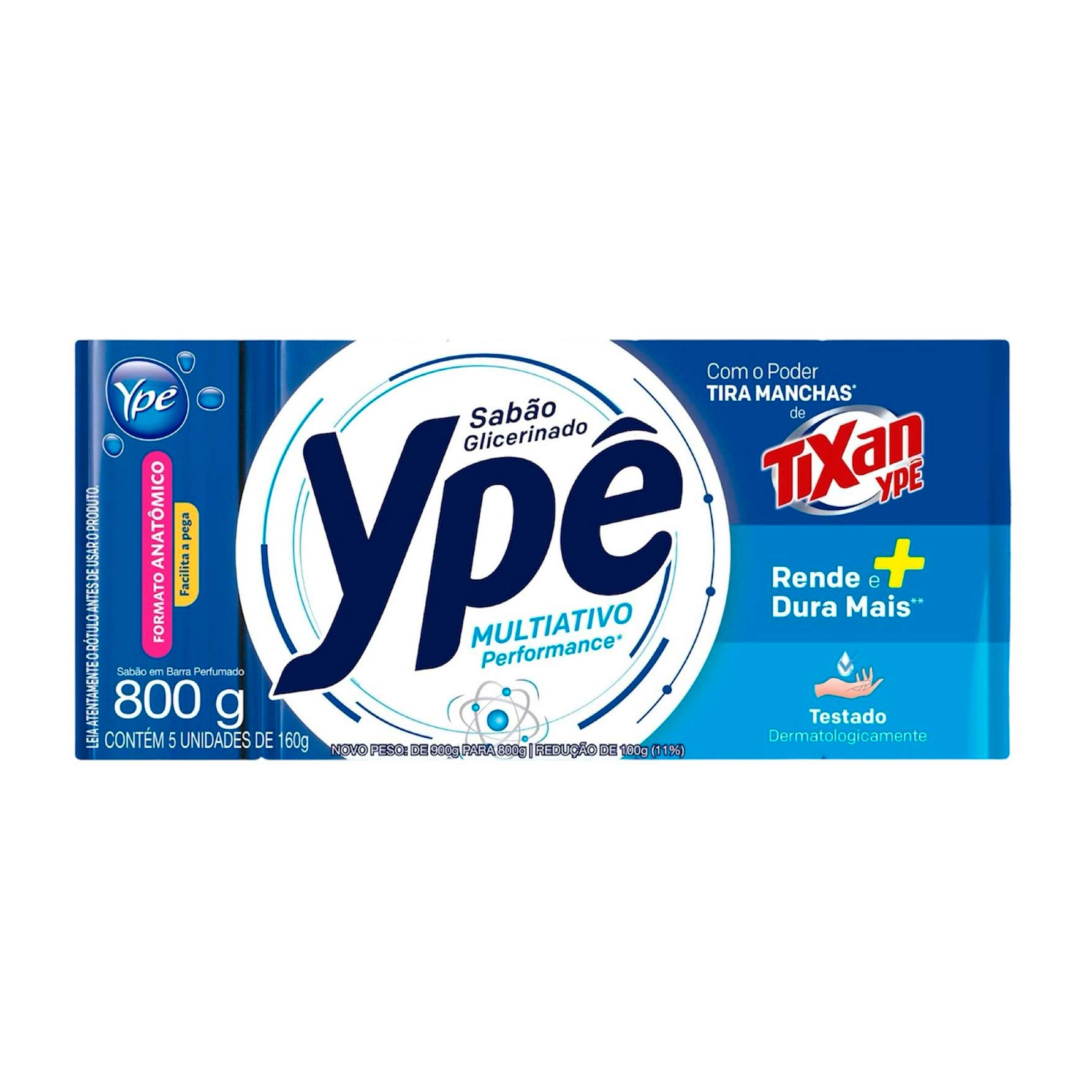 Sabão Glicerinado Multiativo Ypê 160g 5 unidades