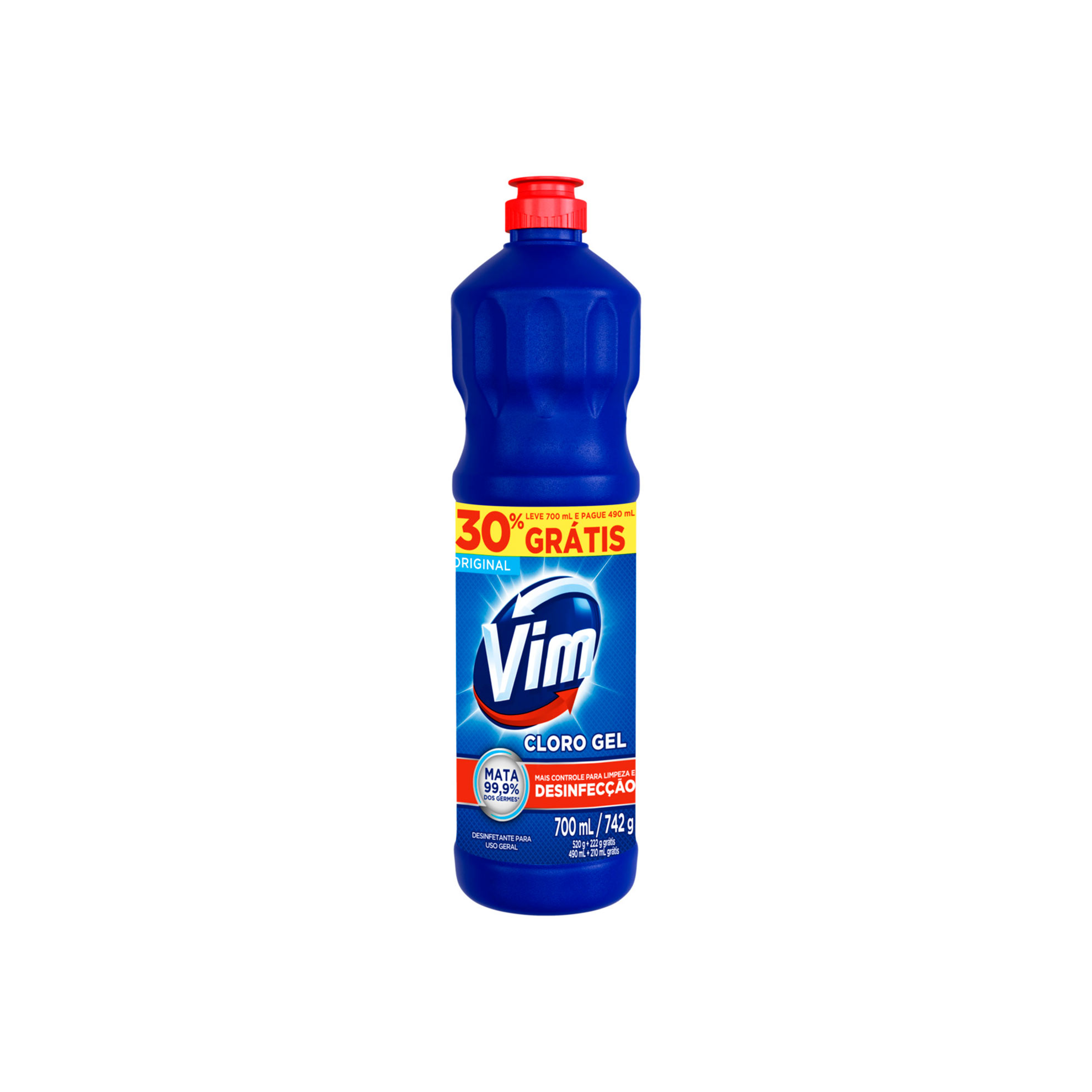 Desinfetante Vim Cloro Gel Original 700ml Embalagem Promocional