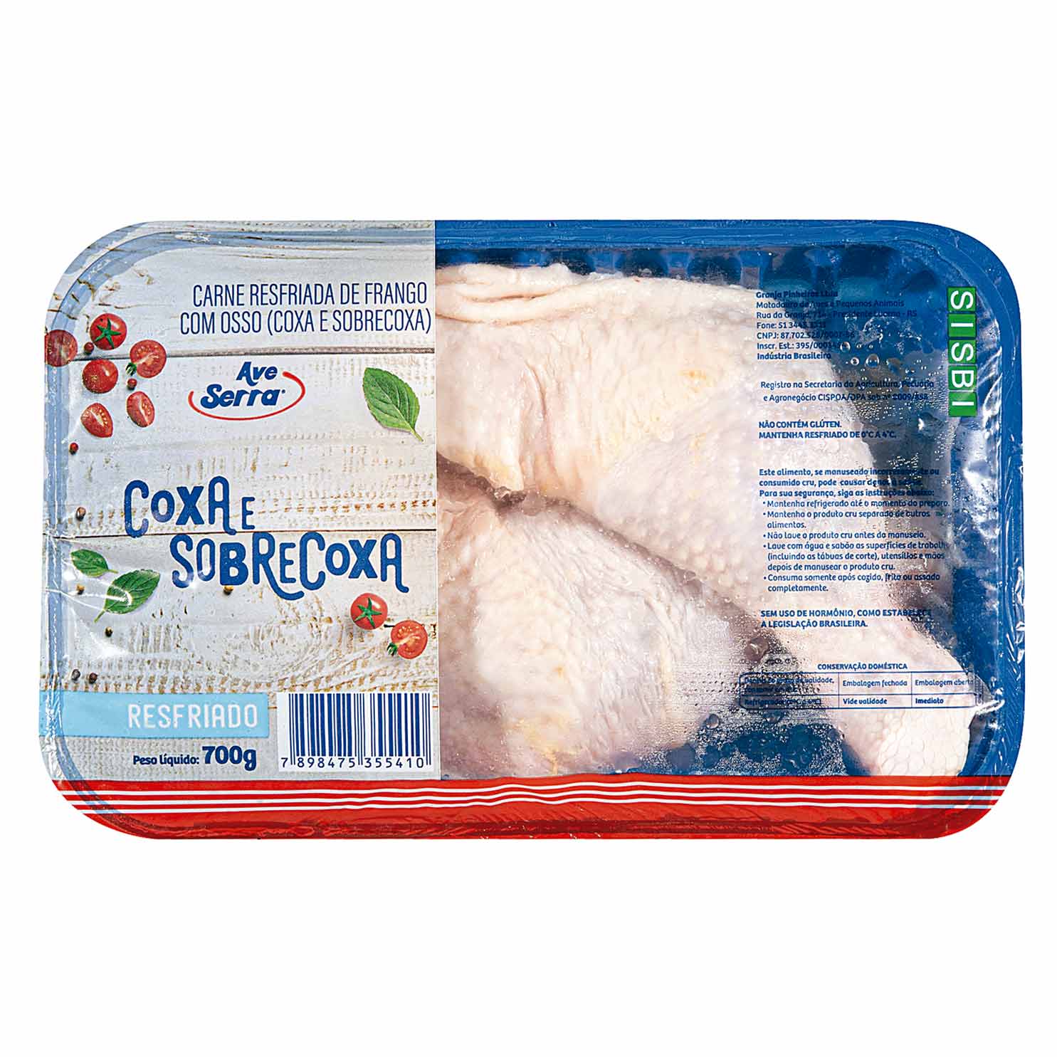 Coxa e Sobrecoxa de Frango Resfriada Ave Serra 700g