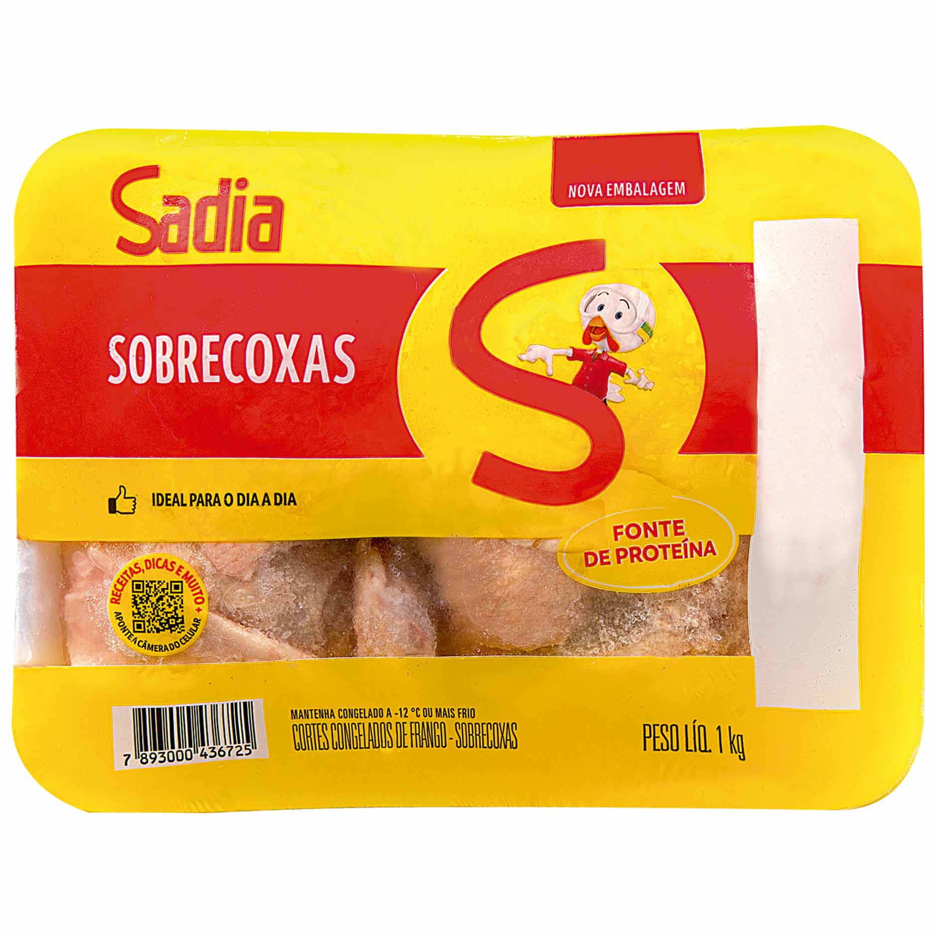 Sobrecoxa de Frango Congelada Bandeja Sadia 1kg