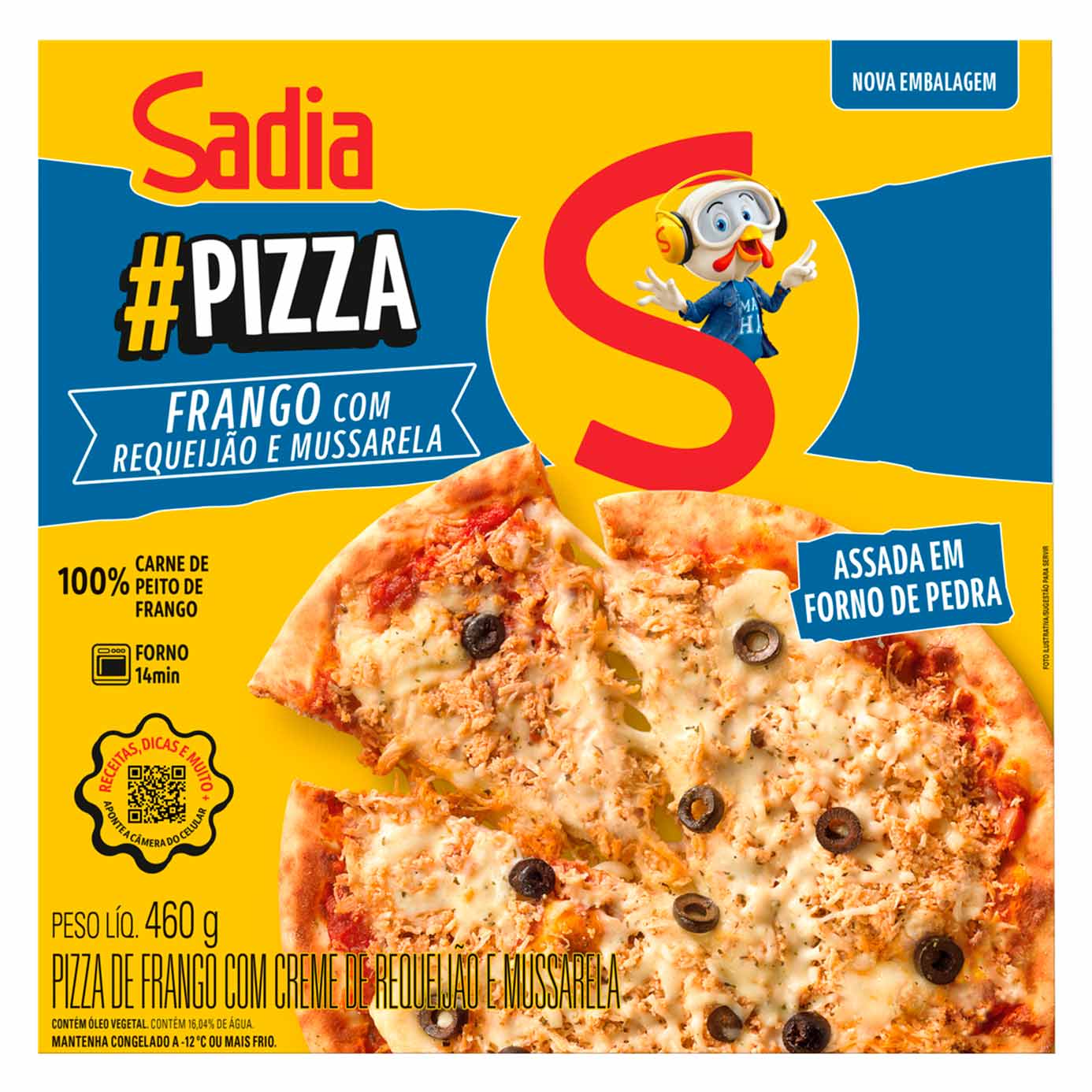 Pizza de Frango com Requeijão Sadia 460g