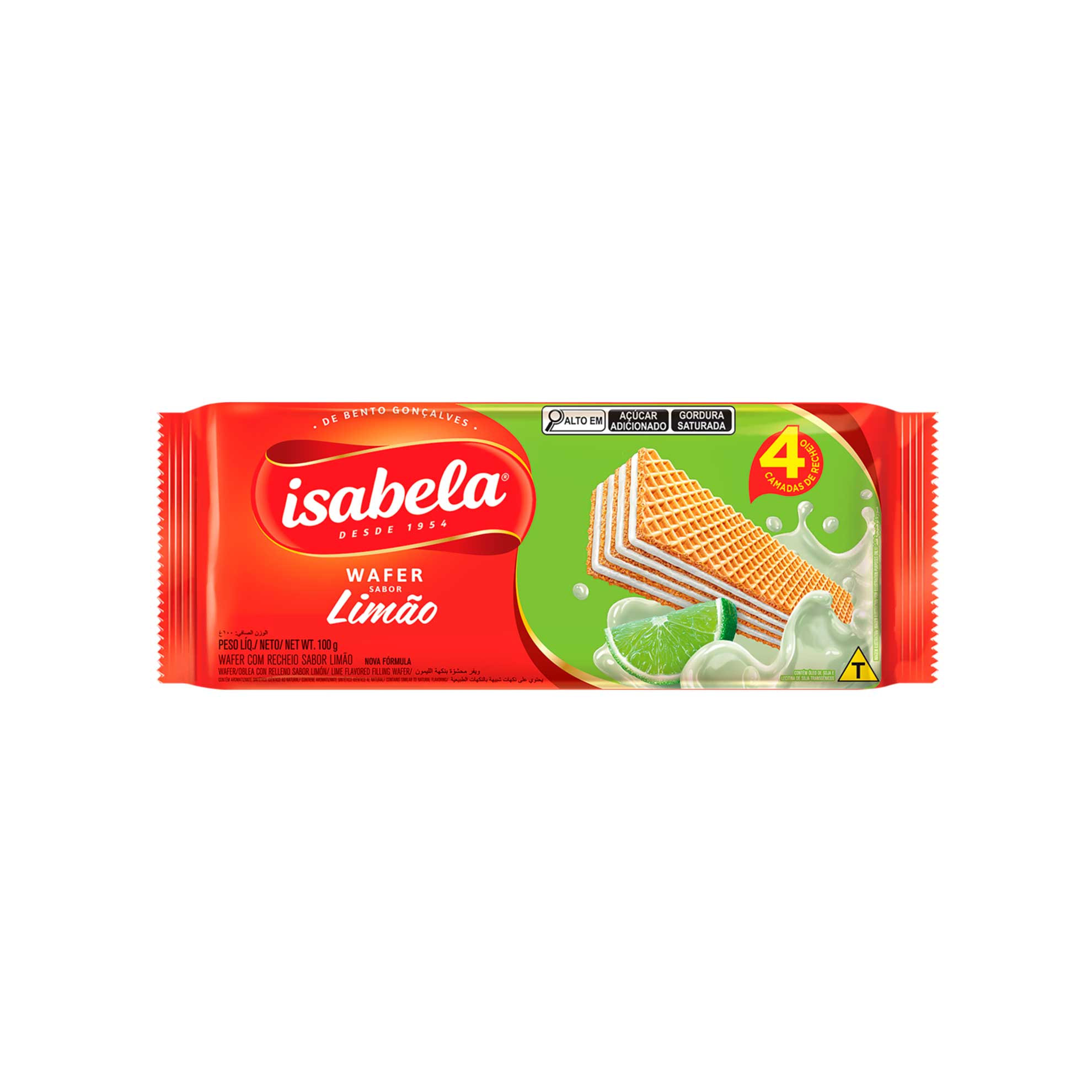 Wafer de Limão Isabela 100g