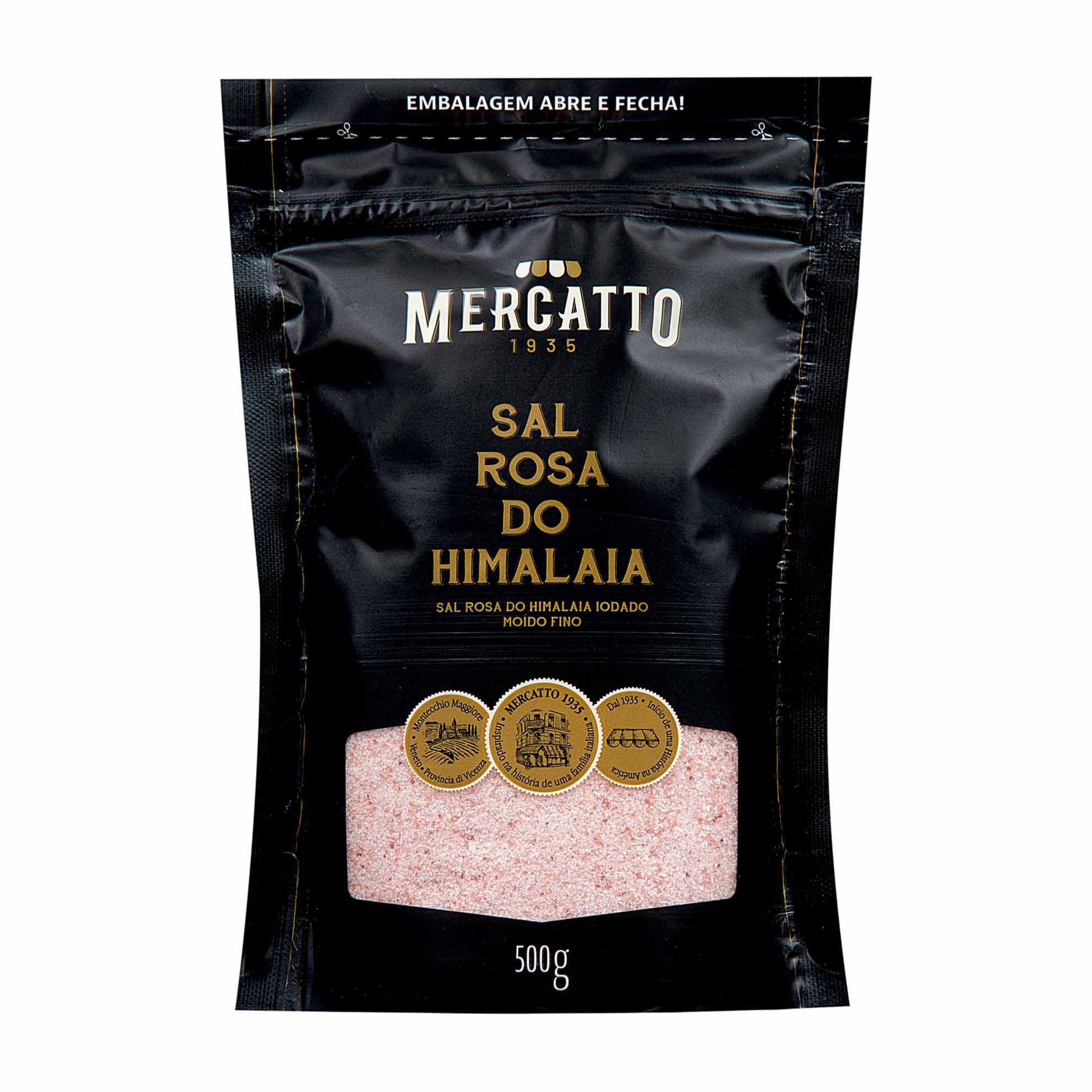 Sal Rosa do Himalaia Moído Fino Mercatto 500g
