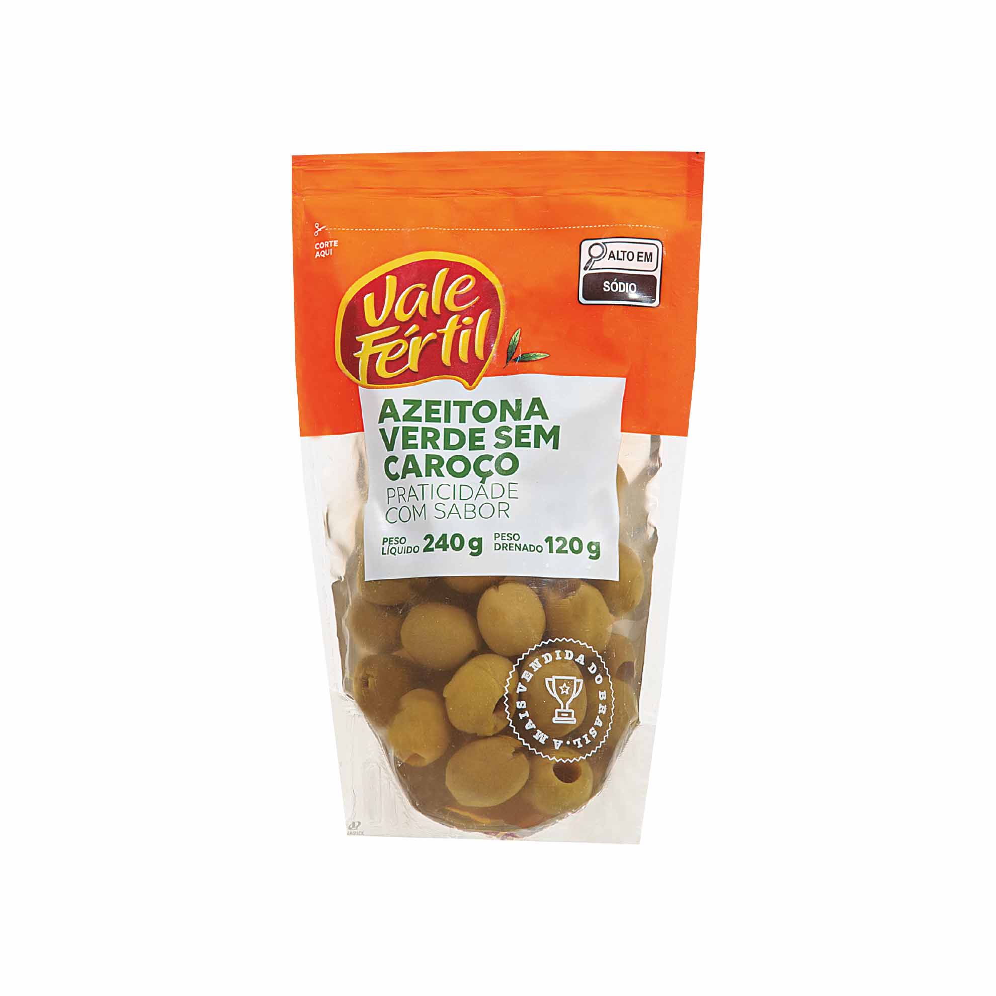Azeitona Verde Sem Caroço Vale Fértil 120g