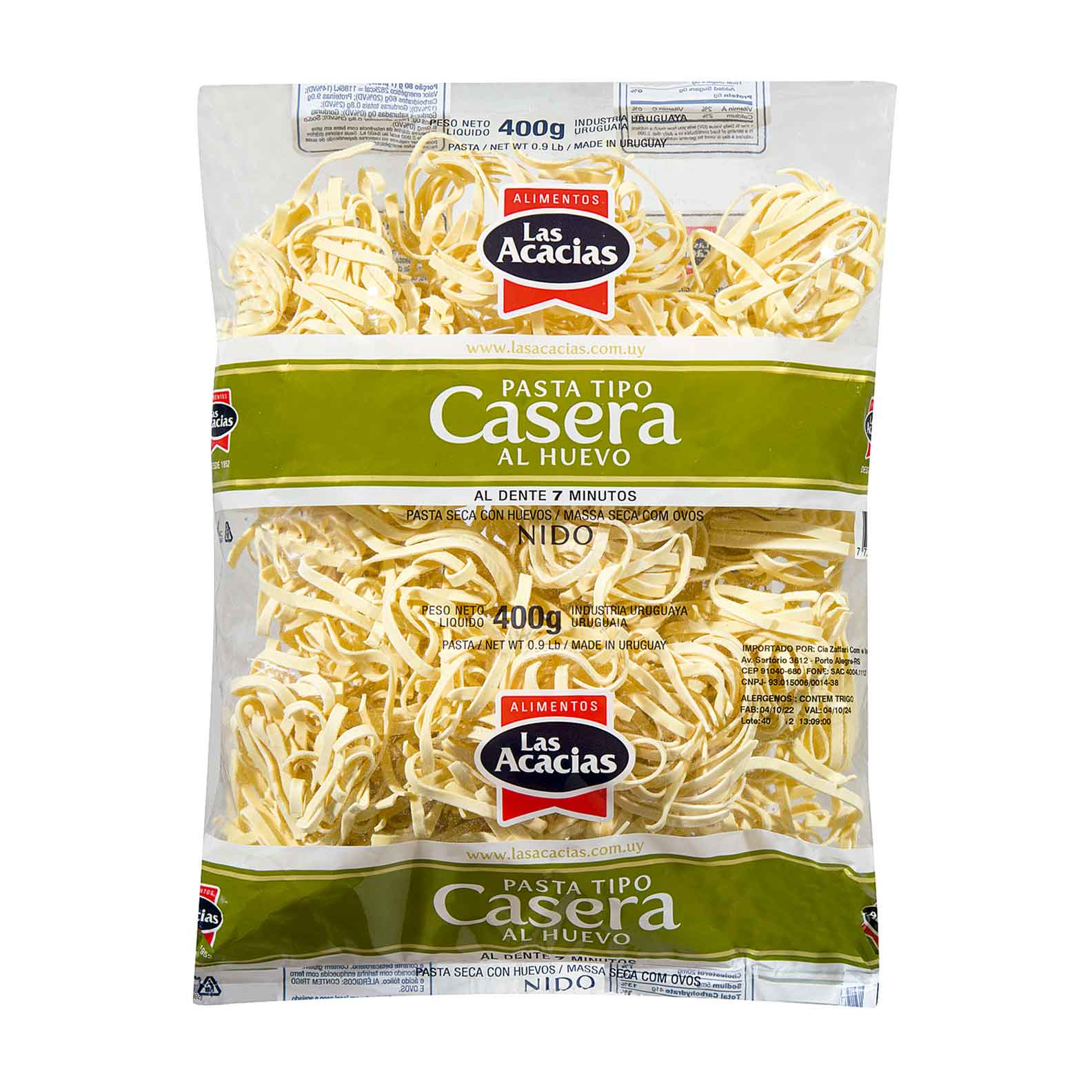 Massa Caseira com Ovos Las Acacias 400g