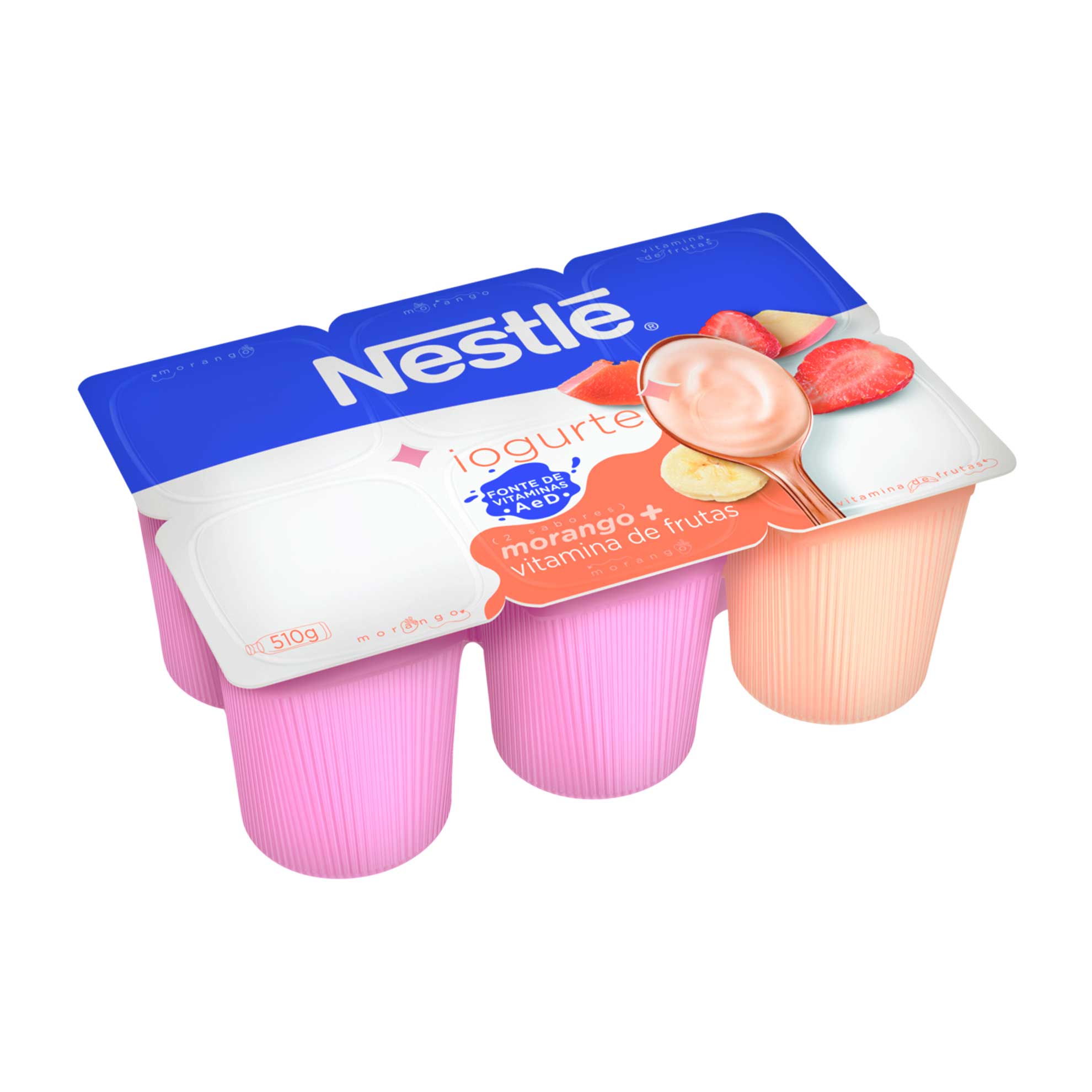 Iogurte de Morango + Vitaminas de Frutas Nestlé 510g