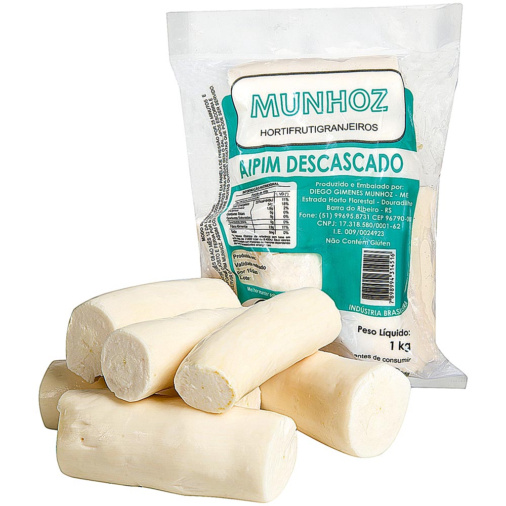 Aipim Descascado Resfriado Munhoz 1kg
