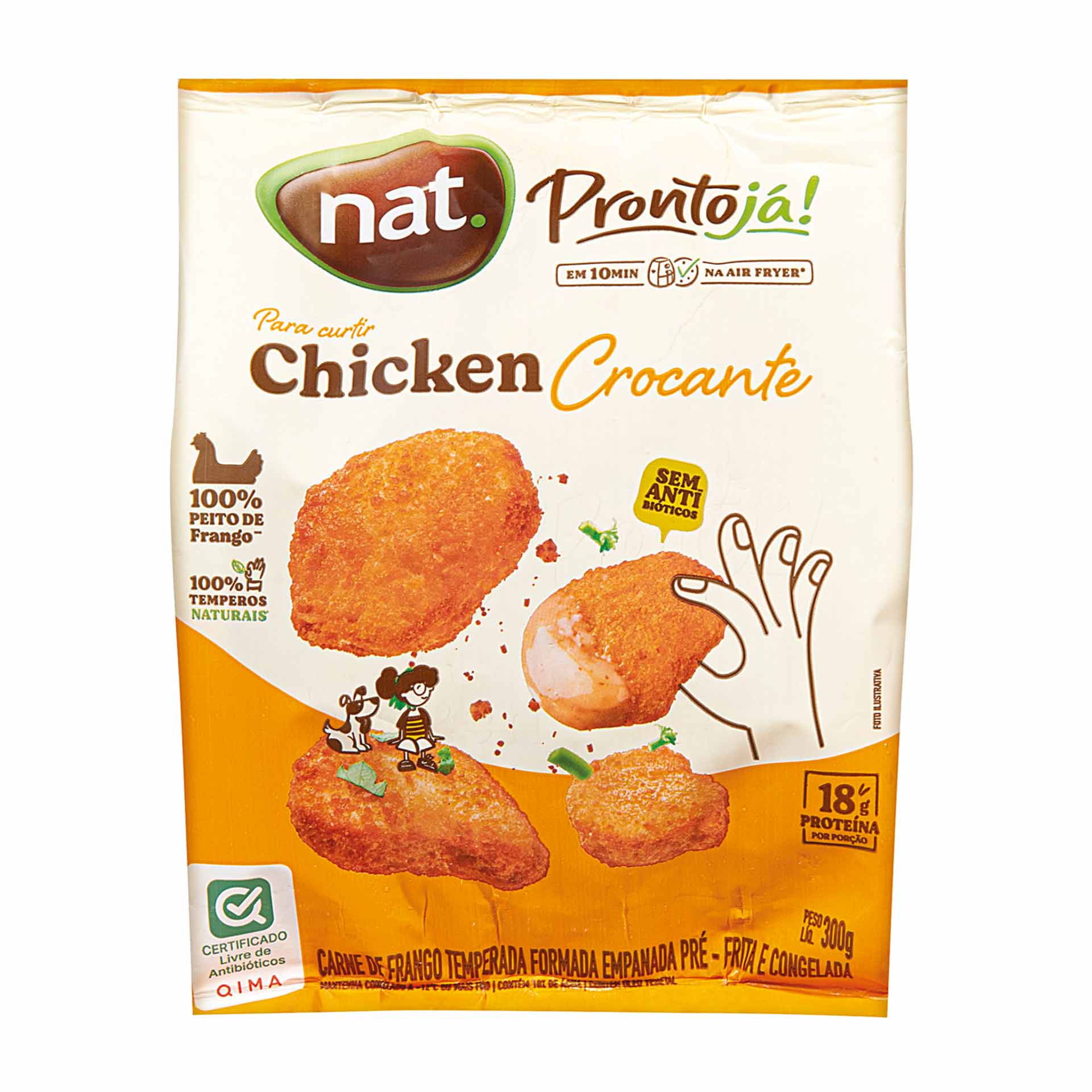Chicken Crocante de Frango Empanado Congelado Nat 300g