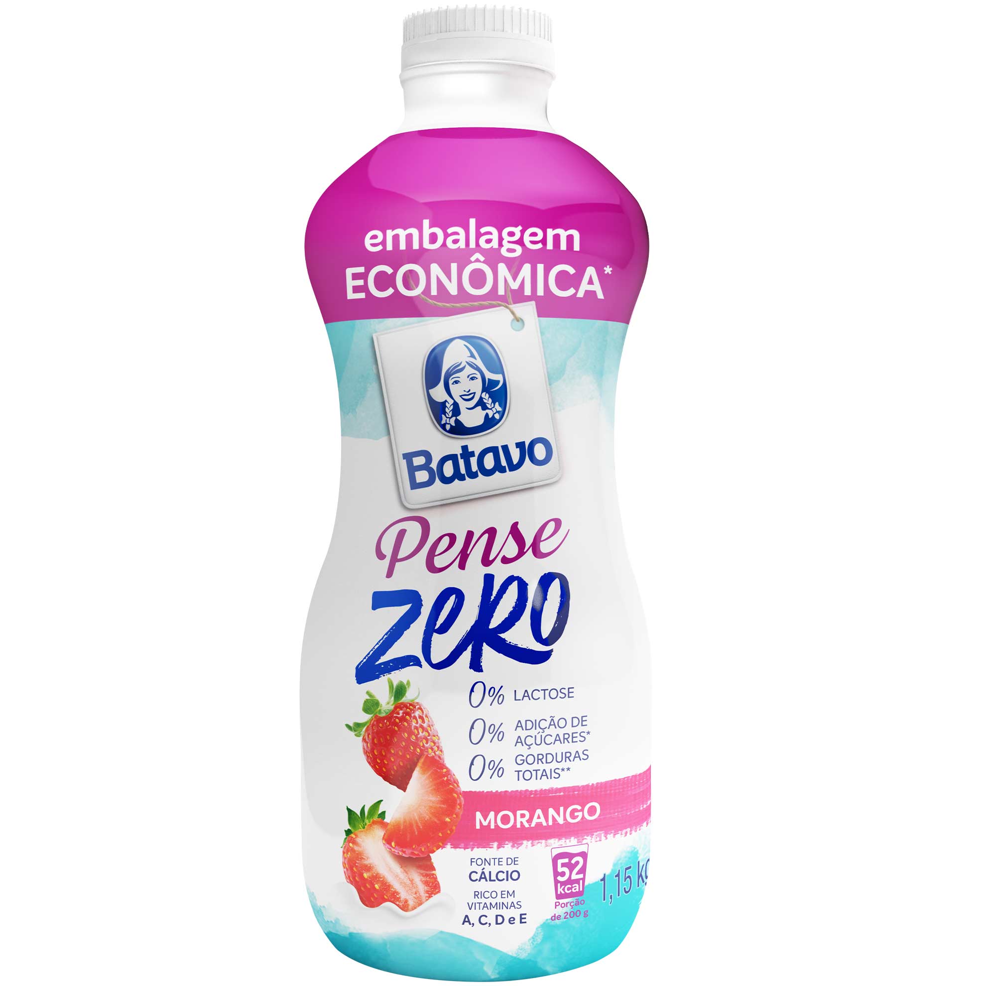 Iogurte de Morango Pense Zero Batavo 1,15kg