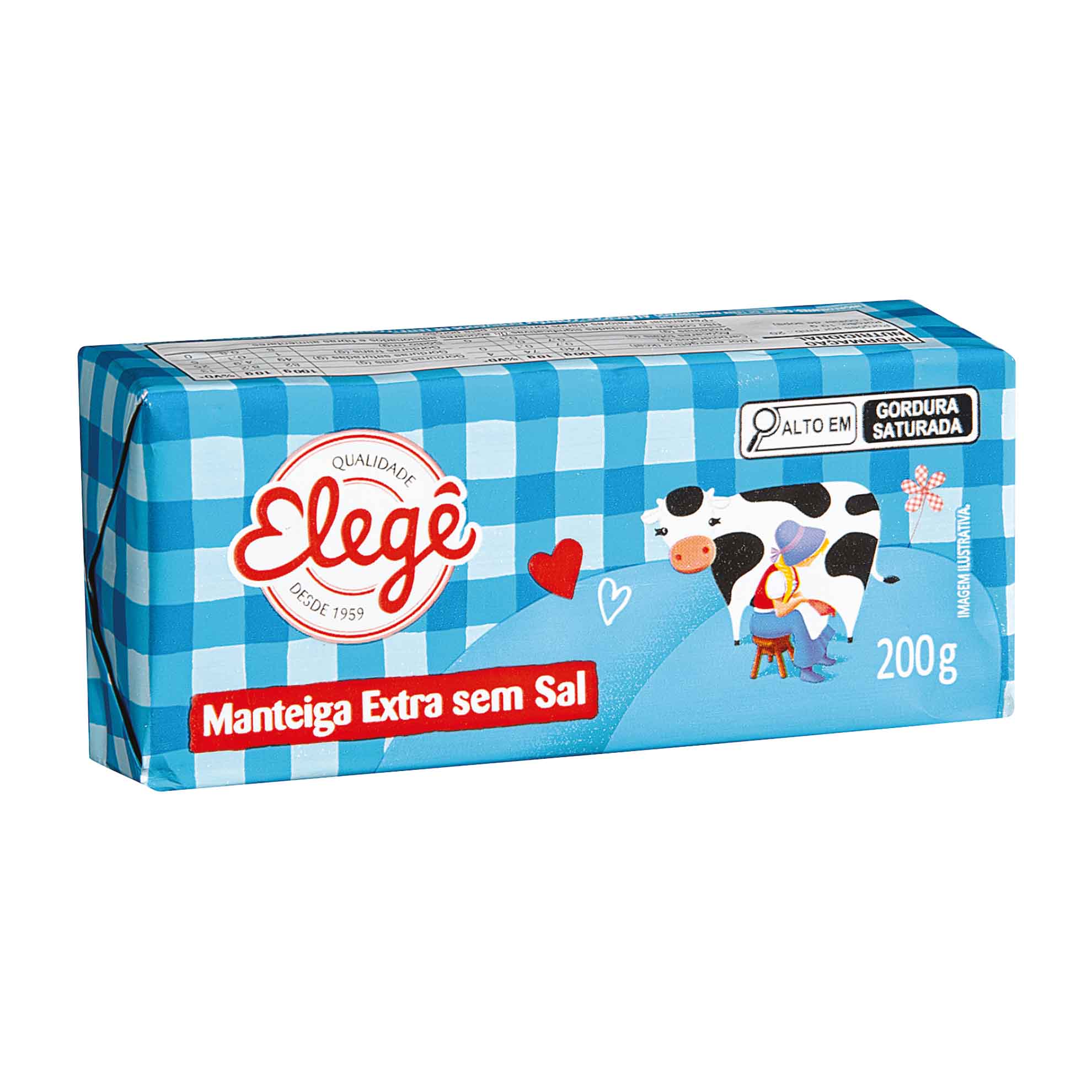 Manteiga Extra sem Sal Elegê 200g