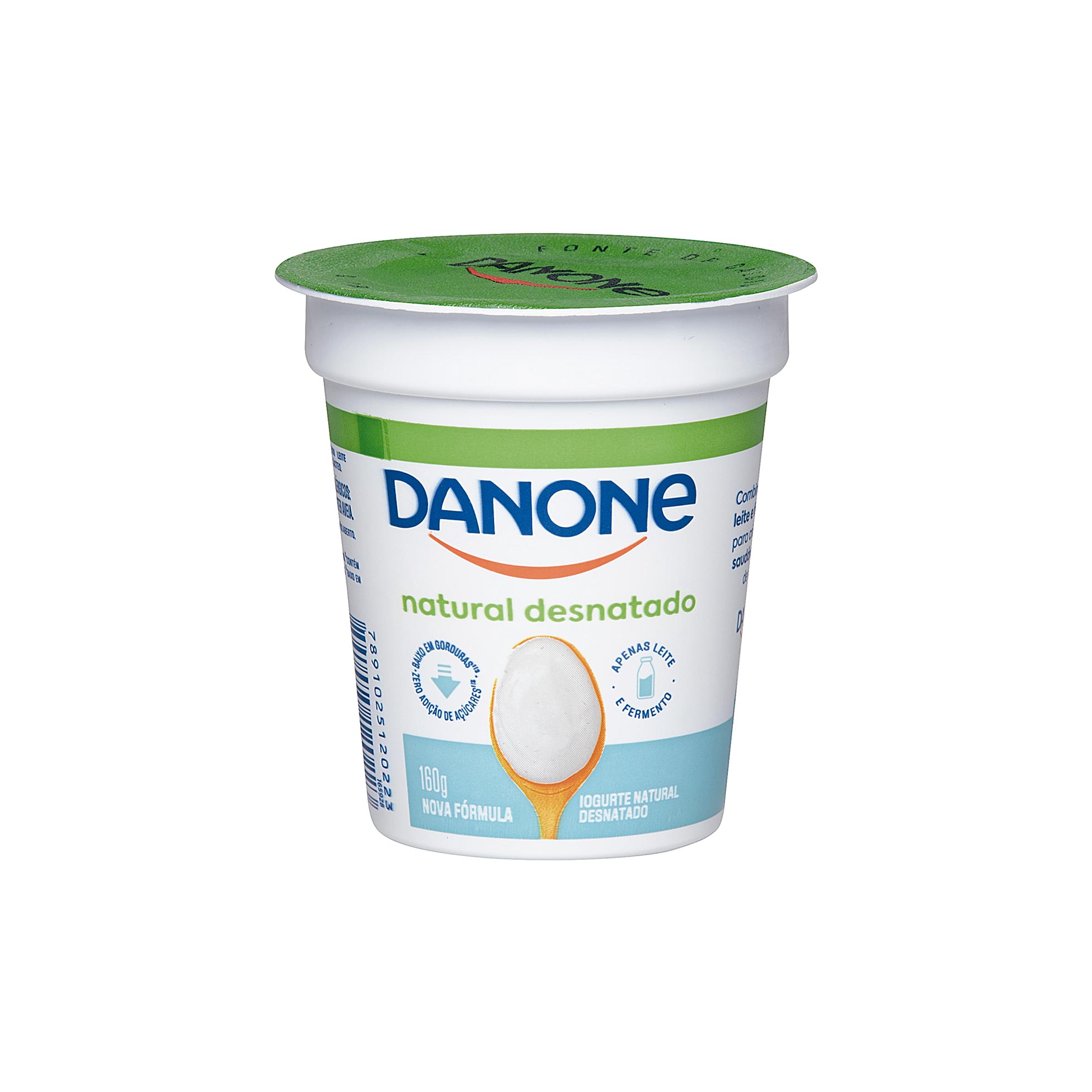 Iogurte Natural Desnatado Só Leite & Fermento Vivo Danone 160g