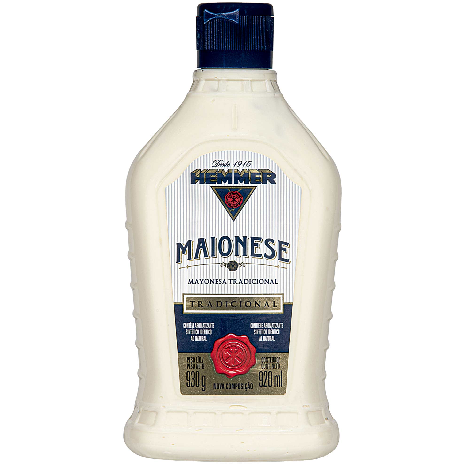 Maionese Tradicional Zero Glúten e Lactose Hemmer 930g