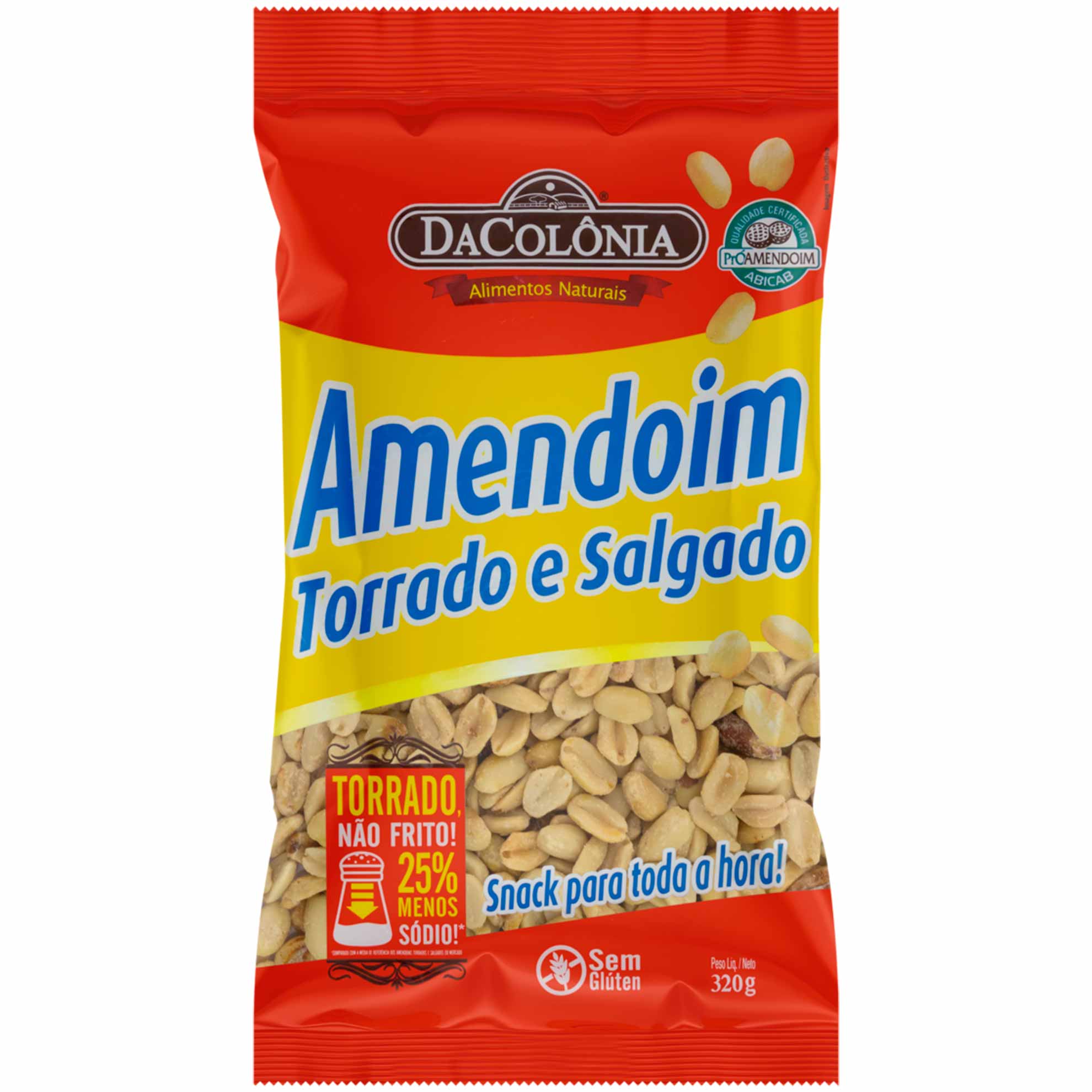 Amendoim Torrado e Salgado DaColônia 320g