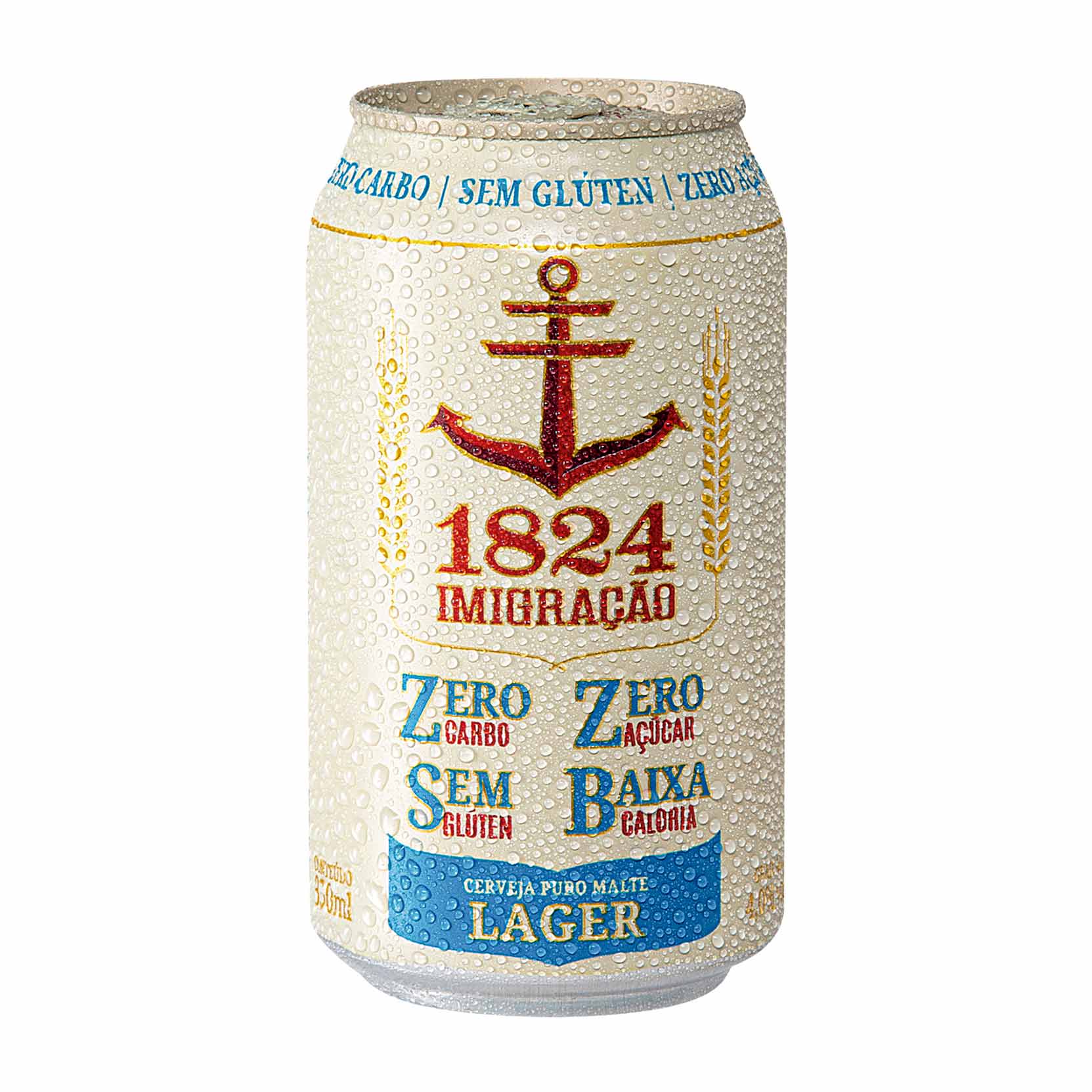 Cerveja Imigração sem Glúten Carbo Lager Puro Malte Lata 350ml