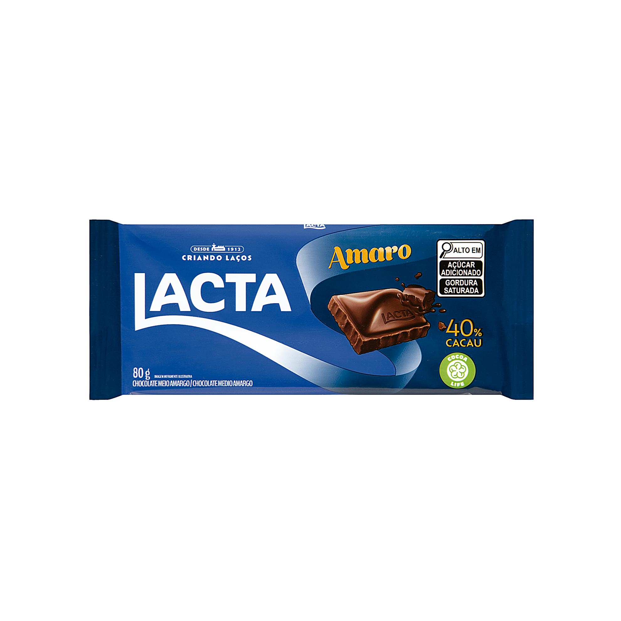 Chocolate Lacta Amaro 40% Cacau 80g