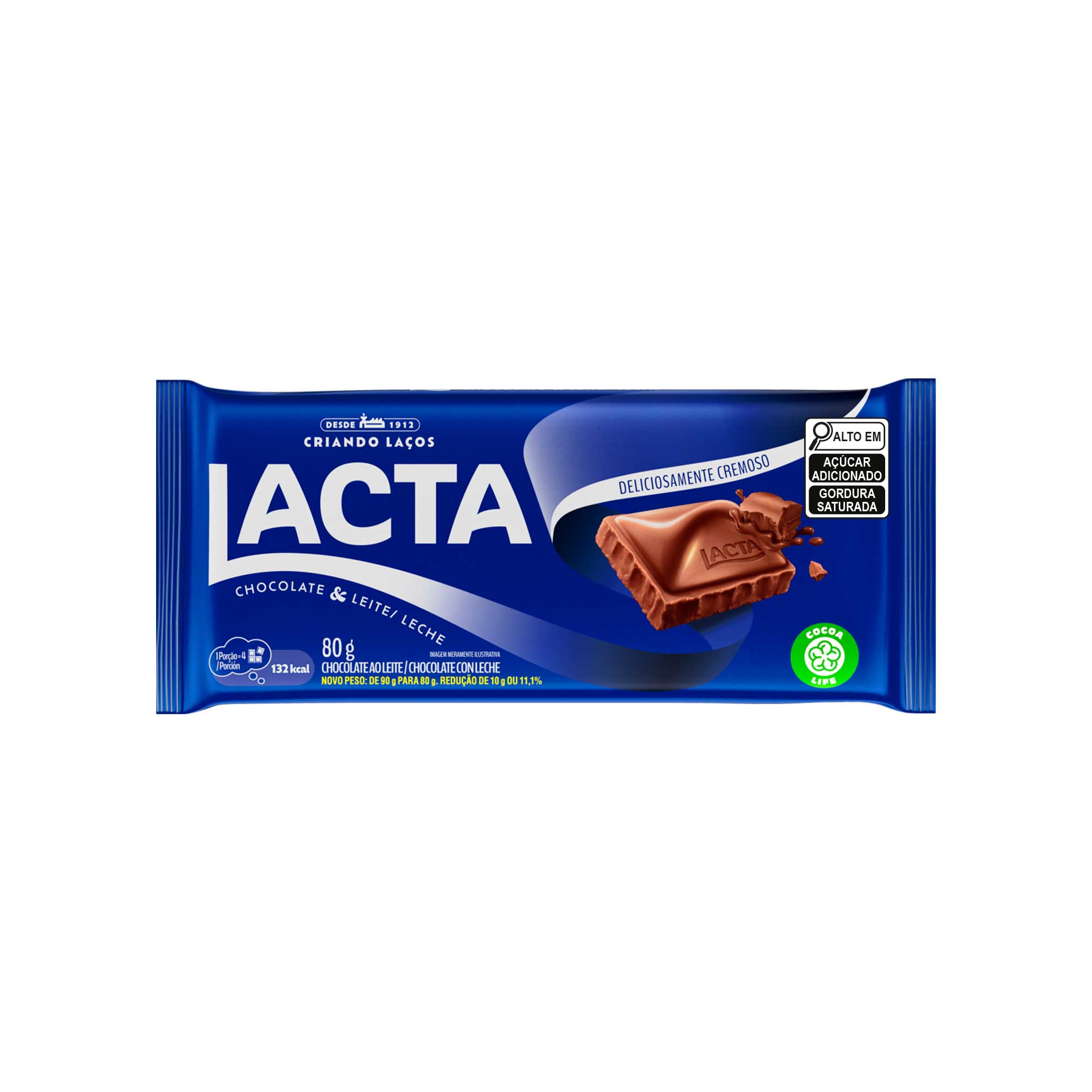 Chocolate Lacta ao Leite 80g