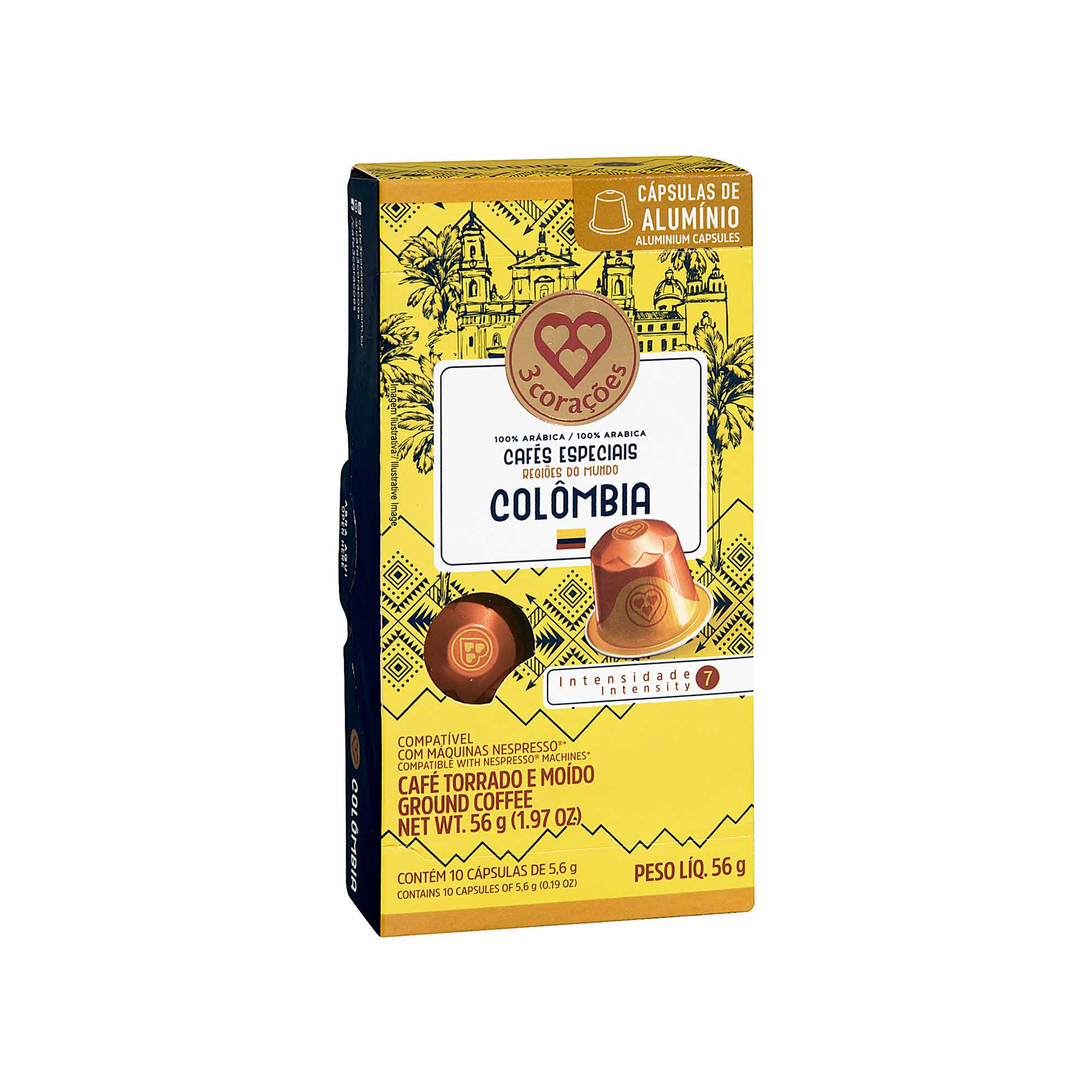Cápsulas de Café Colômbia 3 Corações 10 unidades