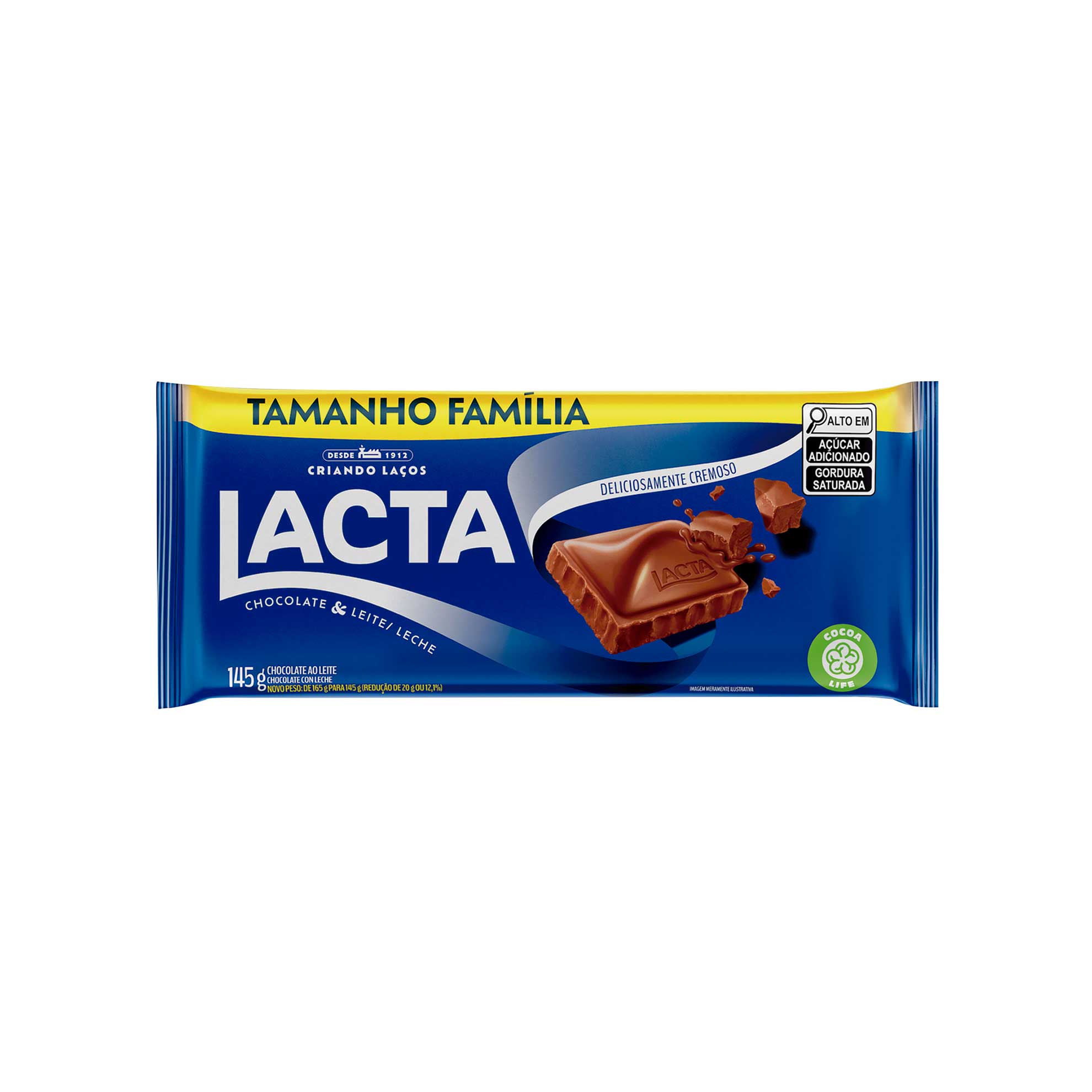 Chocolate Lacta ao Leite 145g