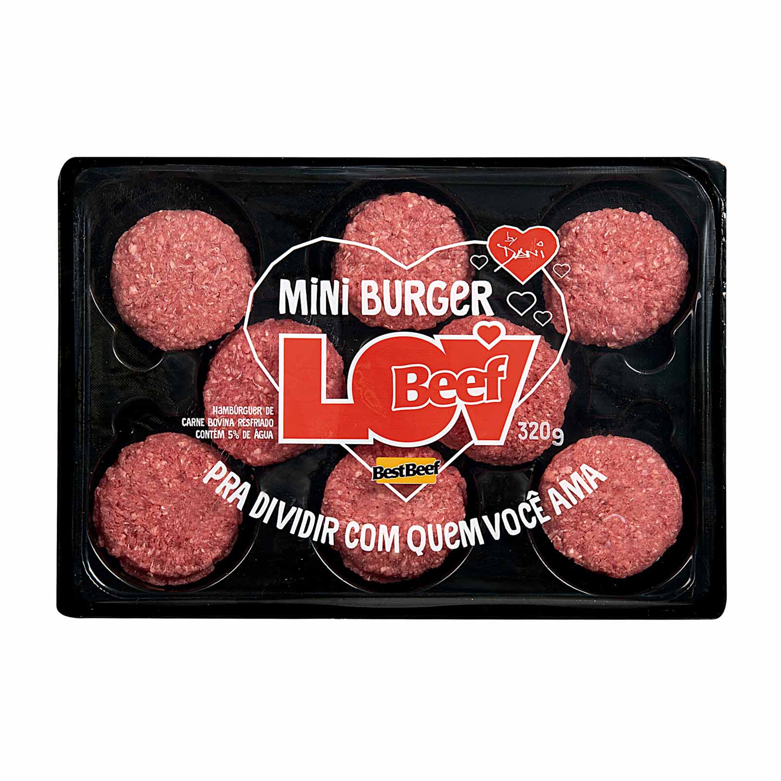 Hambúrguer Bovino Mini LovBeef 320g